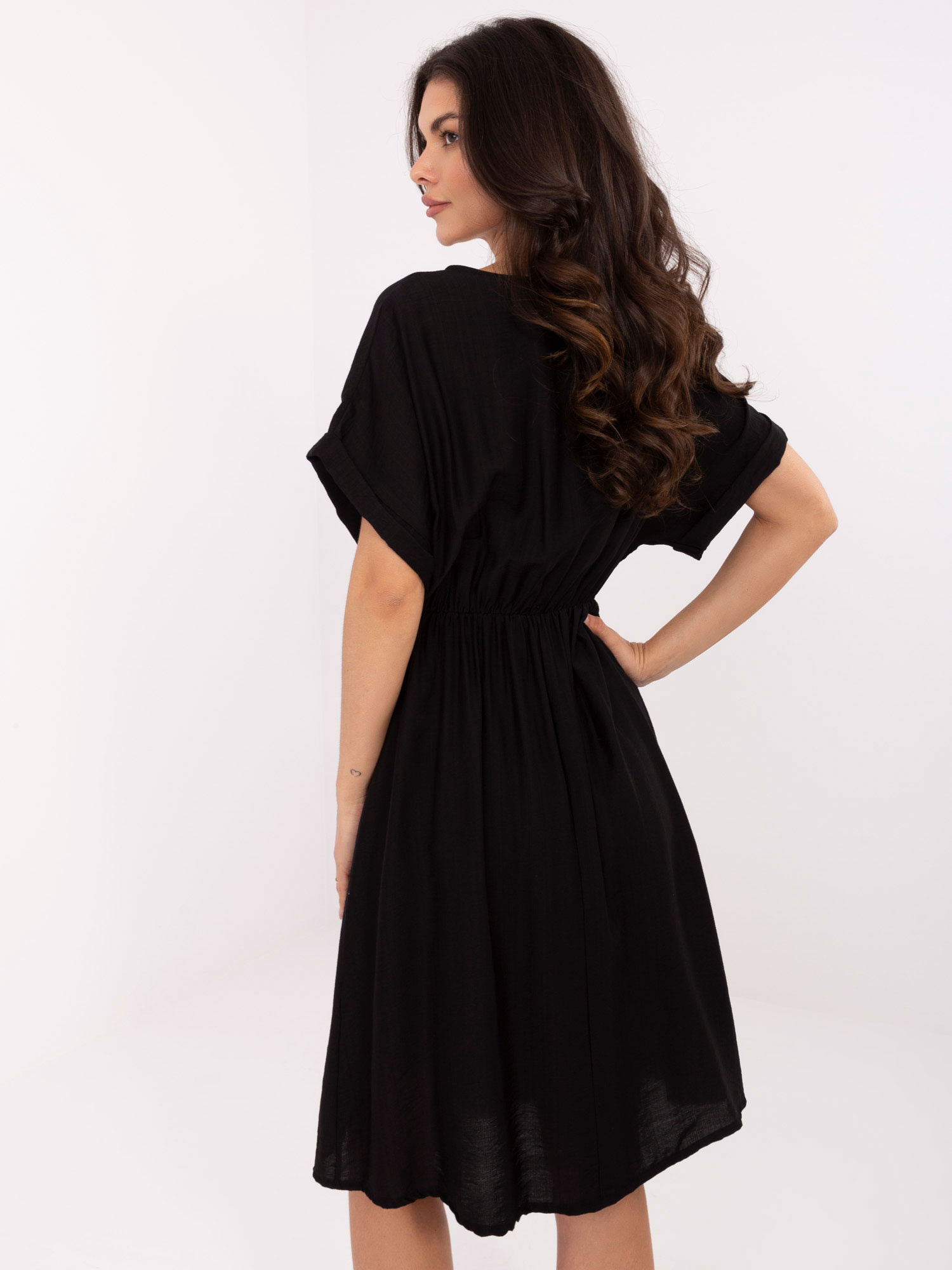 Черна Рокля ITALY MODA - Елегантна и Удобна - Image 5