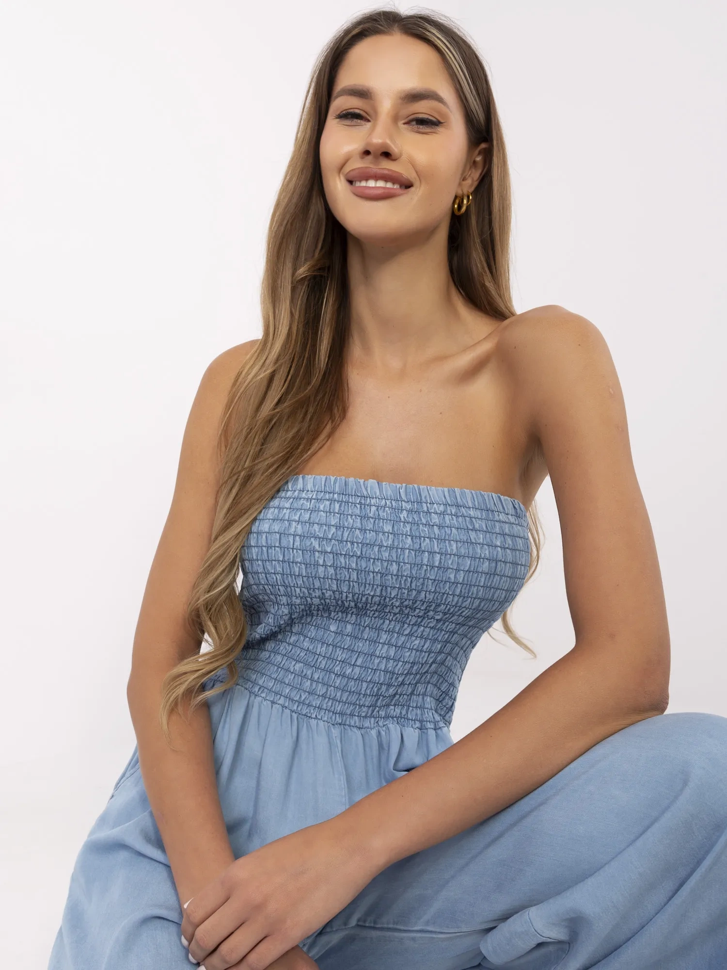 Стилни Дамски Гащеризони ITALY MODA - Син - Image 2