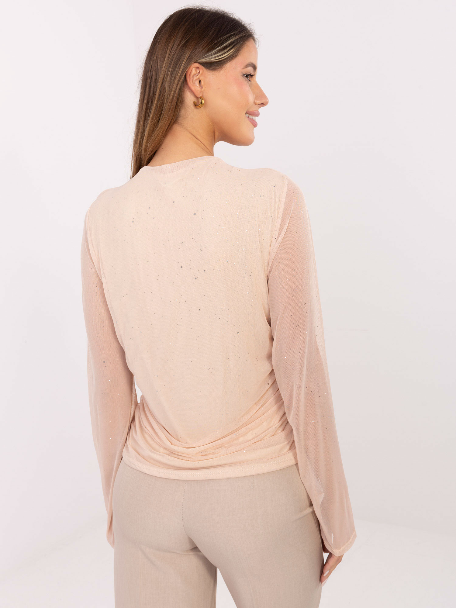 Бежова Блуза ITALY MODA - Елегантна и Удобна - Image 2