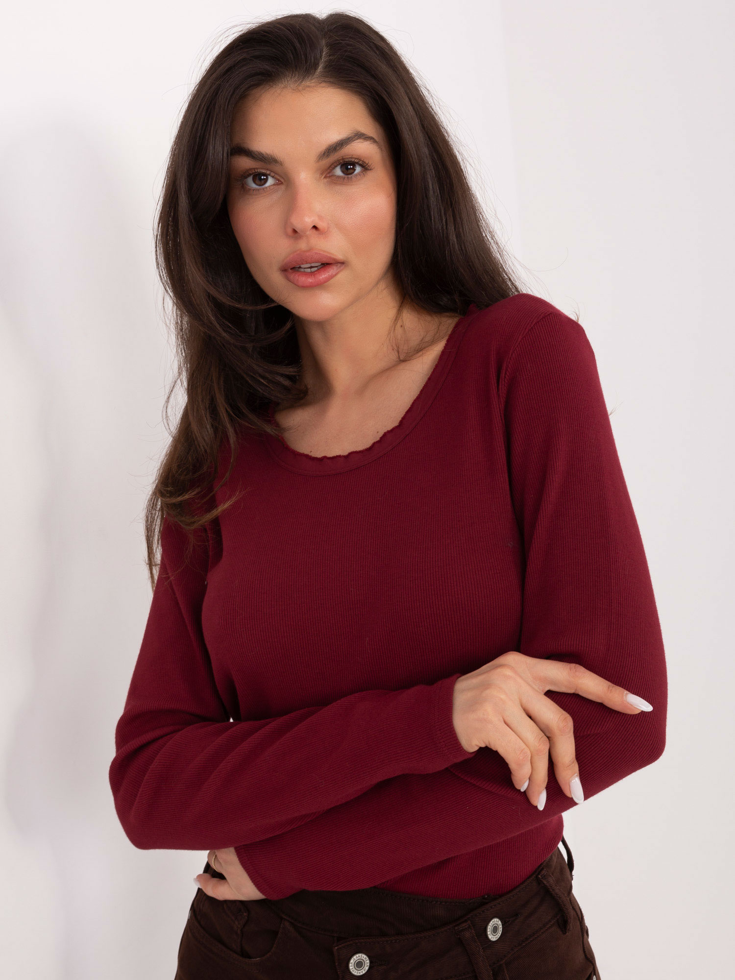 Бордо Блуза SHOP SMILE - Елегантна и Удобна - Image 4