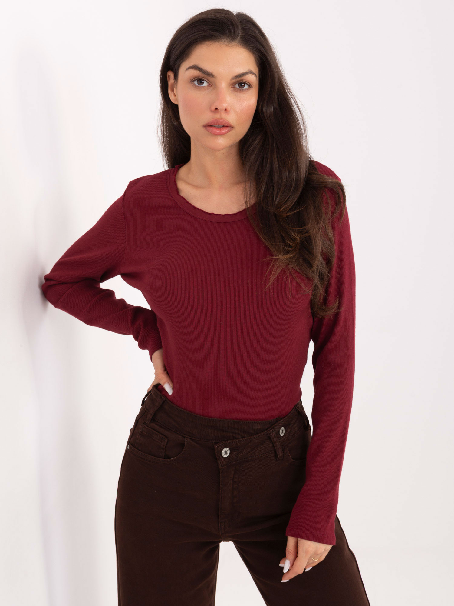 Бордо Блуза SHOP SMILE - Елегантна и Удобна - Image 3