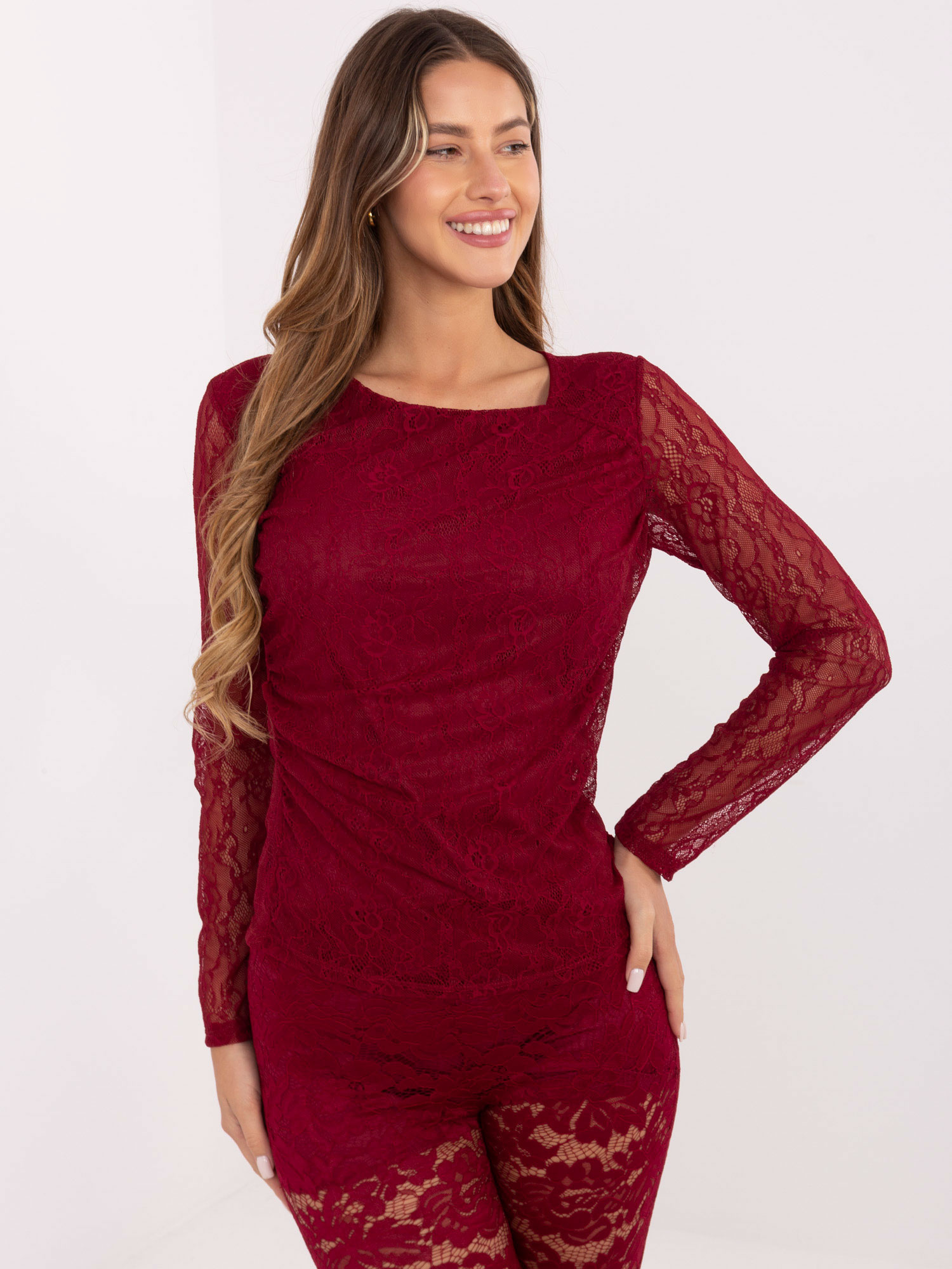 Бордо Блуза ITALY MODA - Елегантност и Комфорт - Image 5