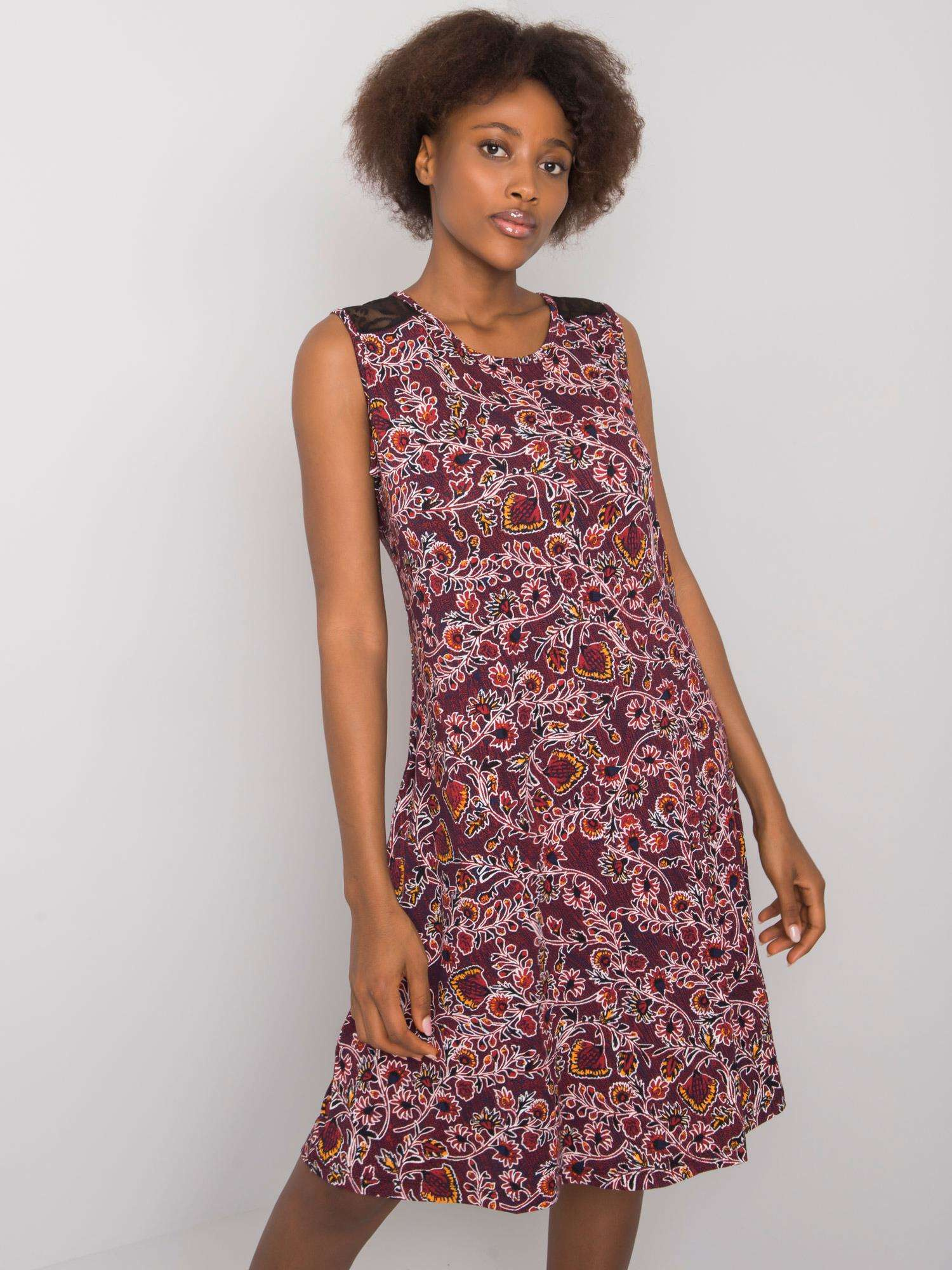 Бургундска Рокля Sousanna - Елегантен Шарм