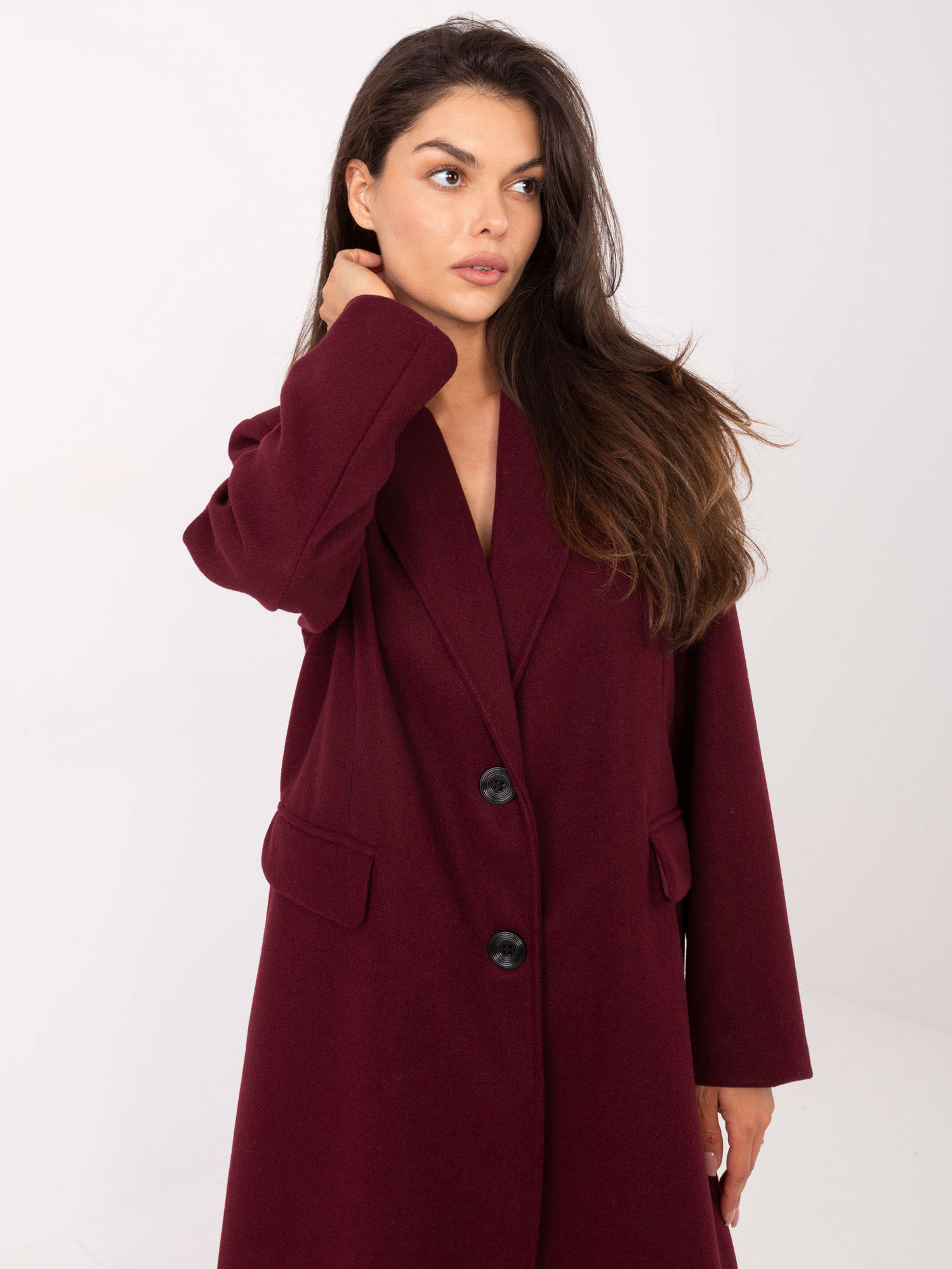 Бордо Палто SHOP SMILE - Елегантност и Комфорт - Image 3