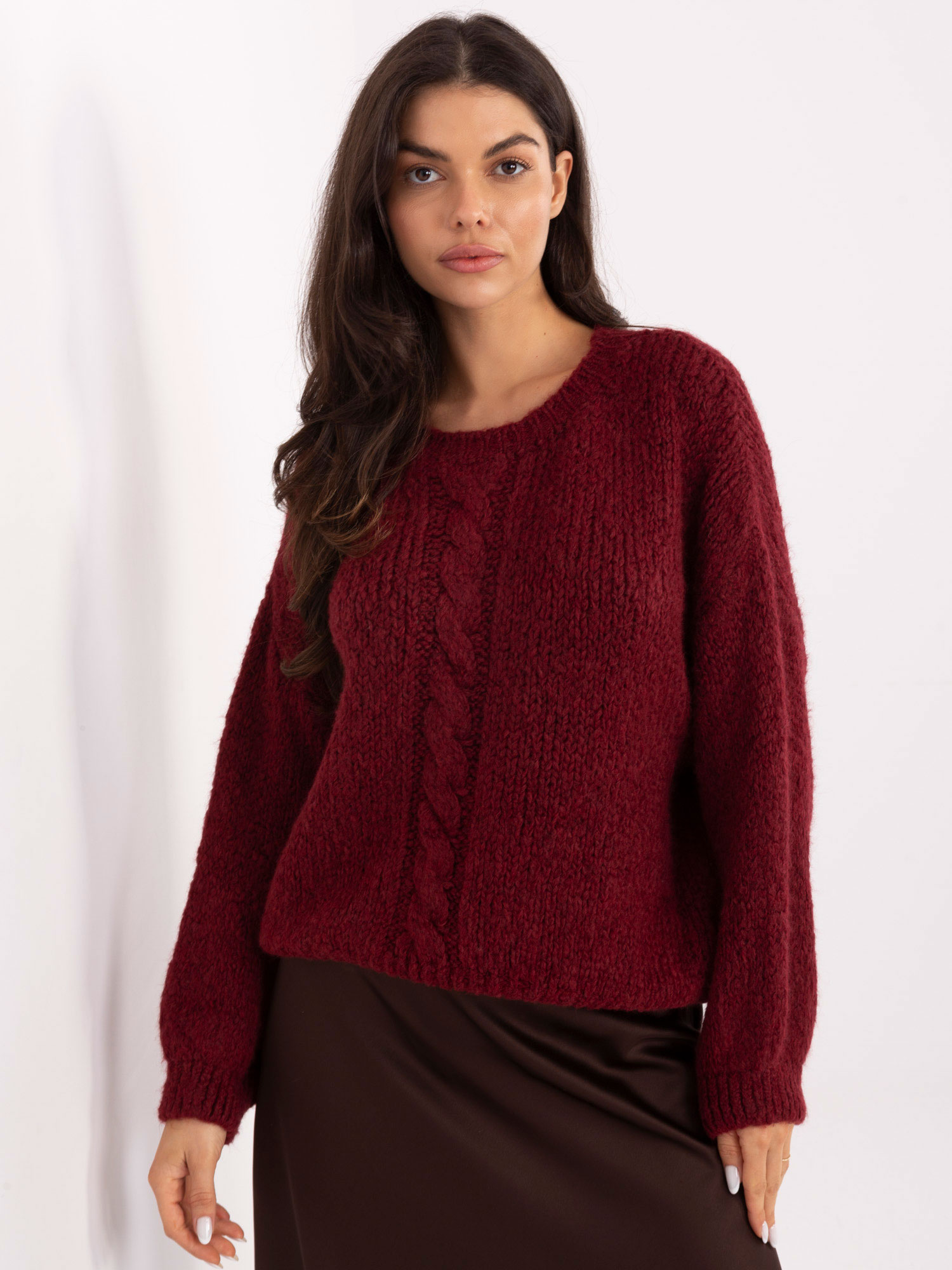 Бордо Пуловер ITALY MODA - Елегантност и Комфорт - Image 5