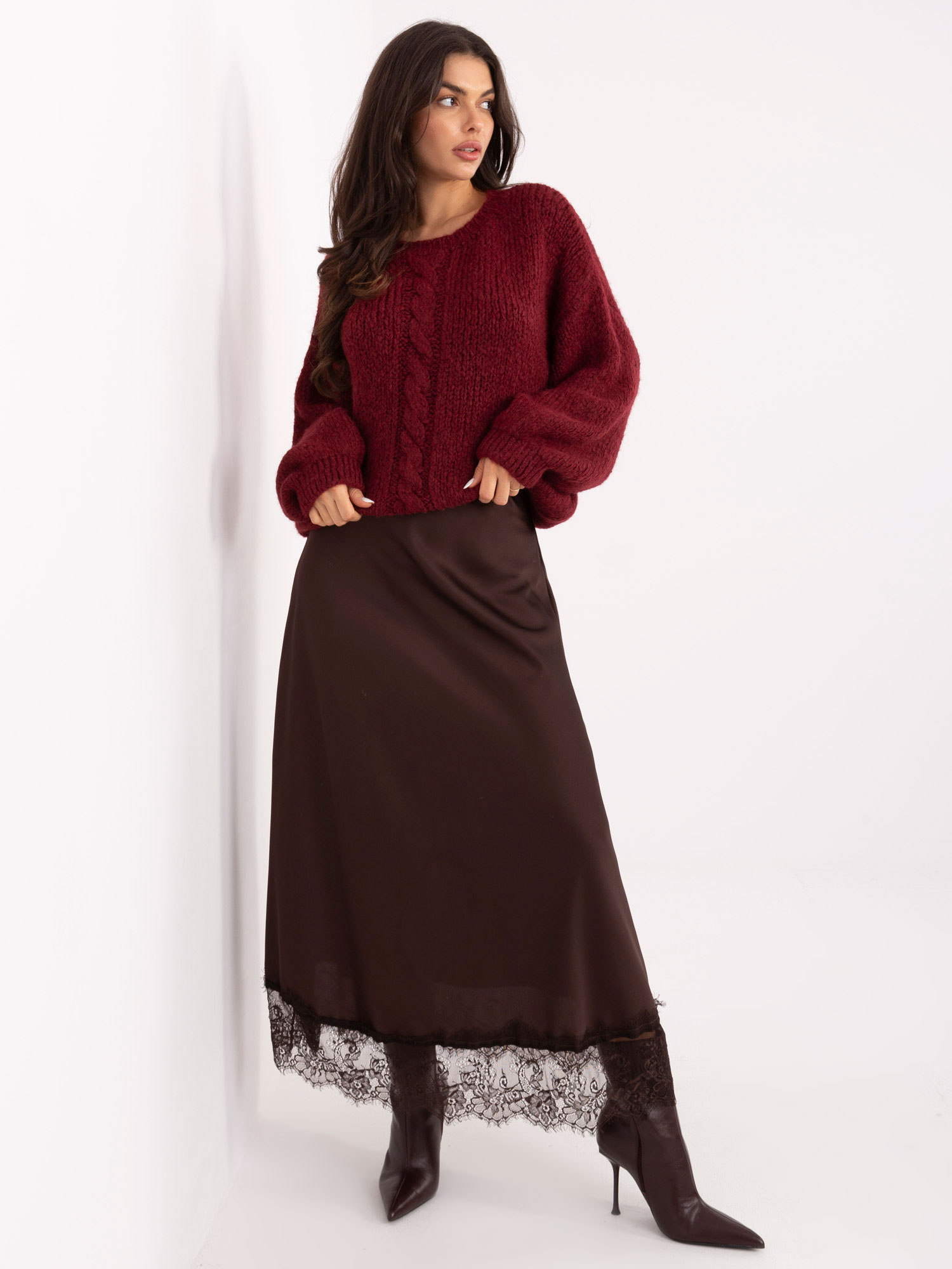 Бордо Пуловер ITALY MODA - Елегантност и Комфорт - Image 4