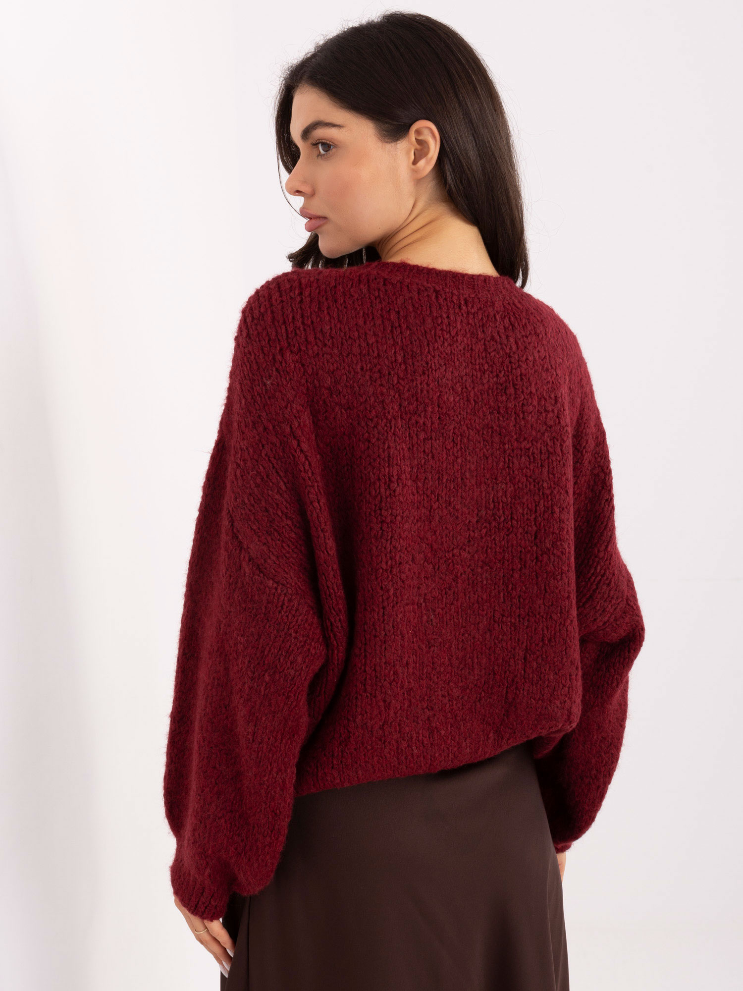Бордо Пуловер ITALY MODA - Елегантност и Комфорт - Image 2