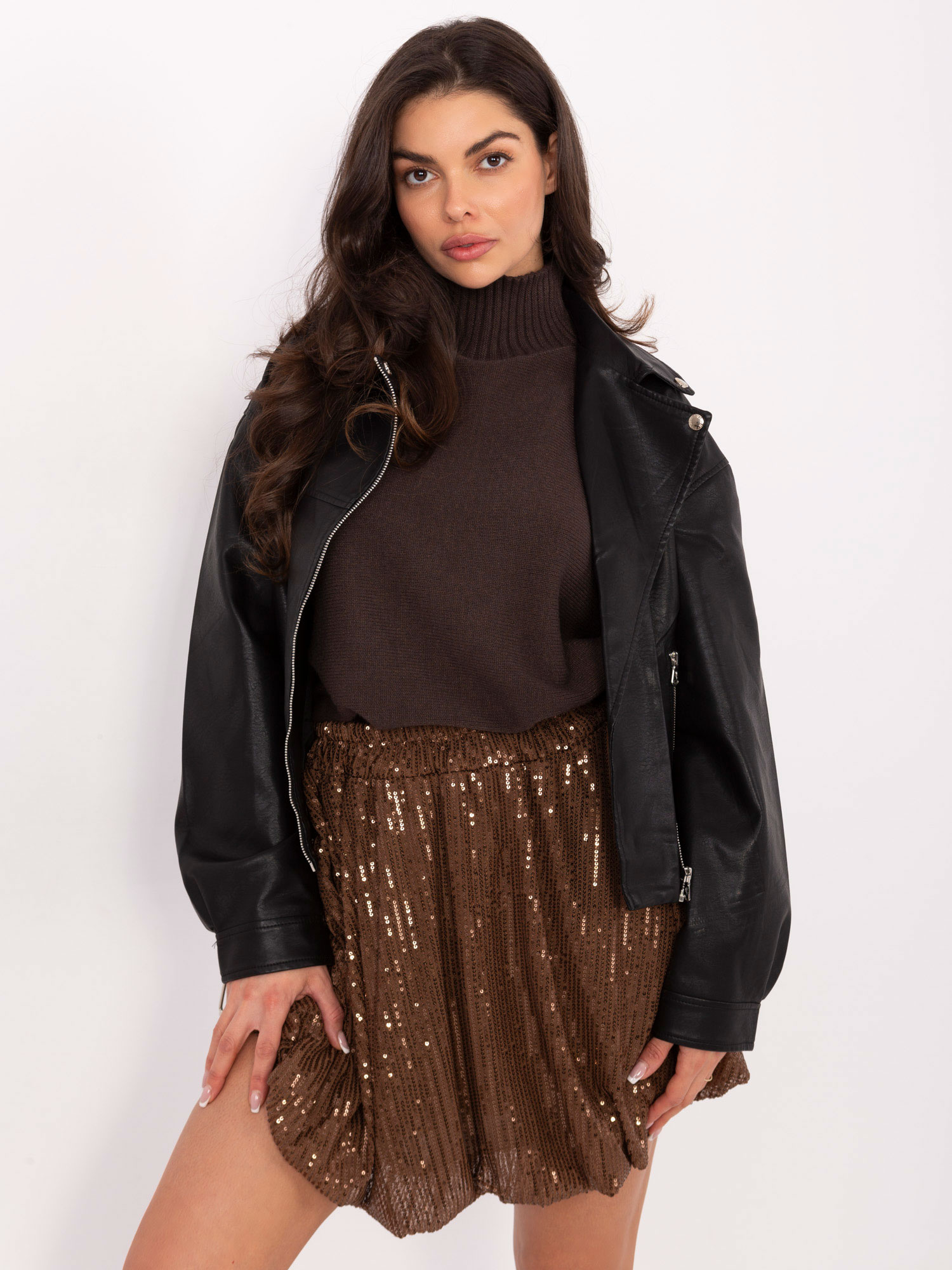Кафява Пола ITALY MODA - Елегантност и Комфорт - Image 4