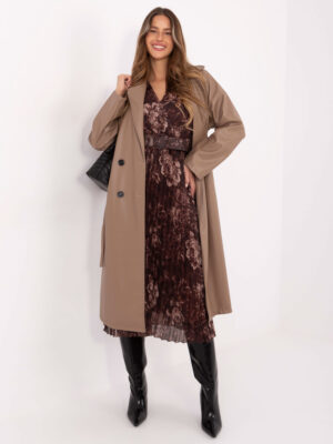 Елегантна Кафява Рокля ITALY MODA - One Size