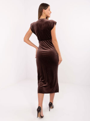 Елегантна Кафява Рокля ITALY MODA - One Size