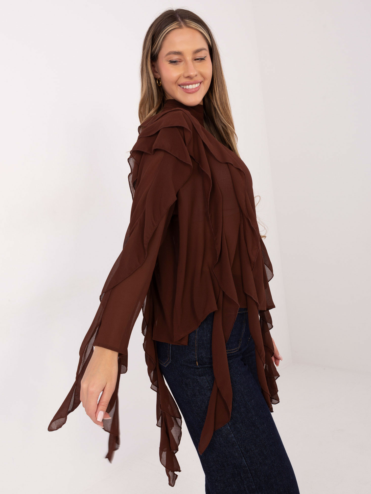 Кафява Блуза SHOP SMILE - Елегантен Комфорт - Image 4