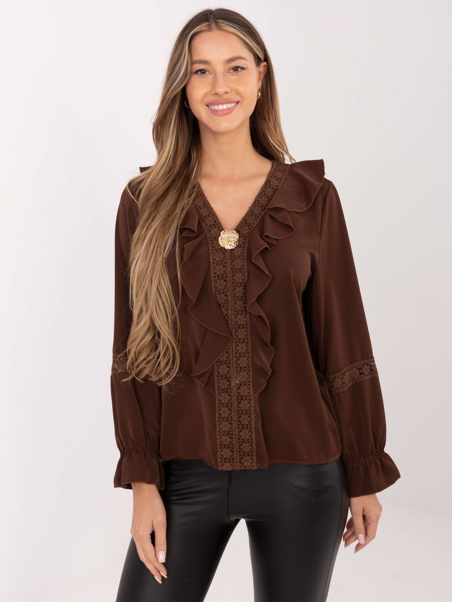 Кафява Блуза MODA ITALY - Елегантна и Удобна - Image 3