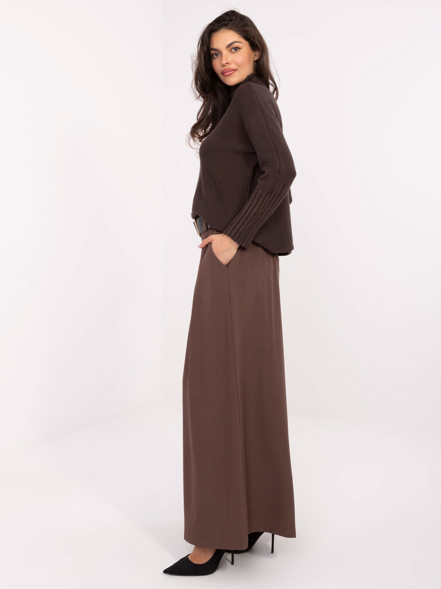Кафяви панталони MODA ITALY - Елегантни и удобни - Image 3