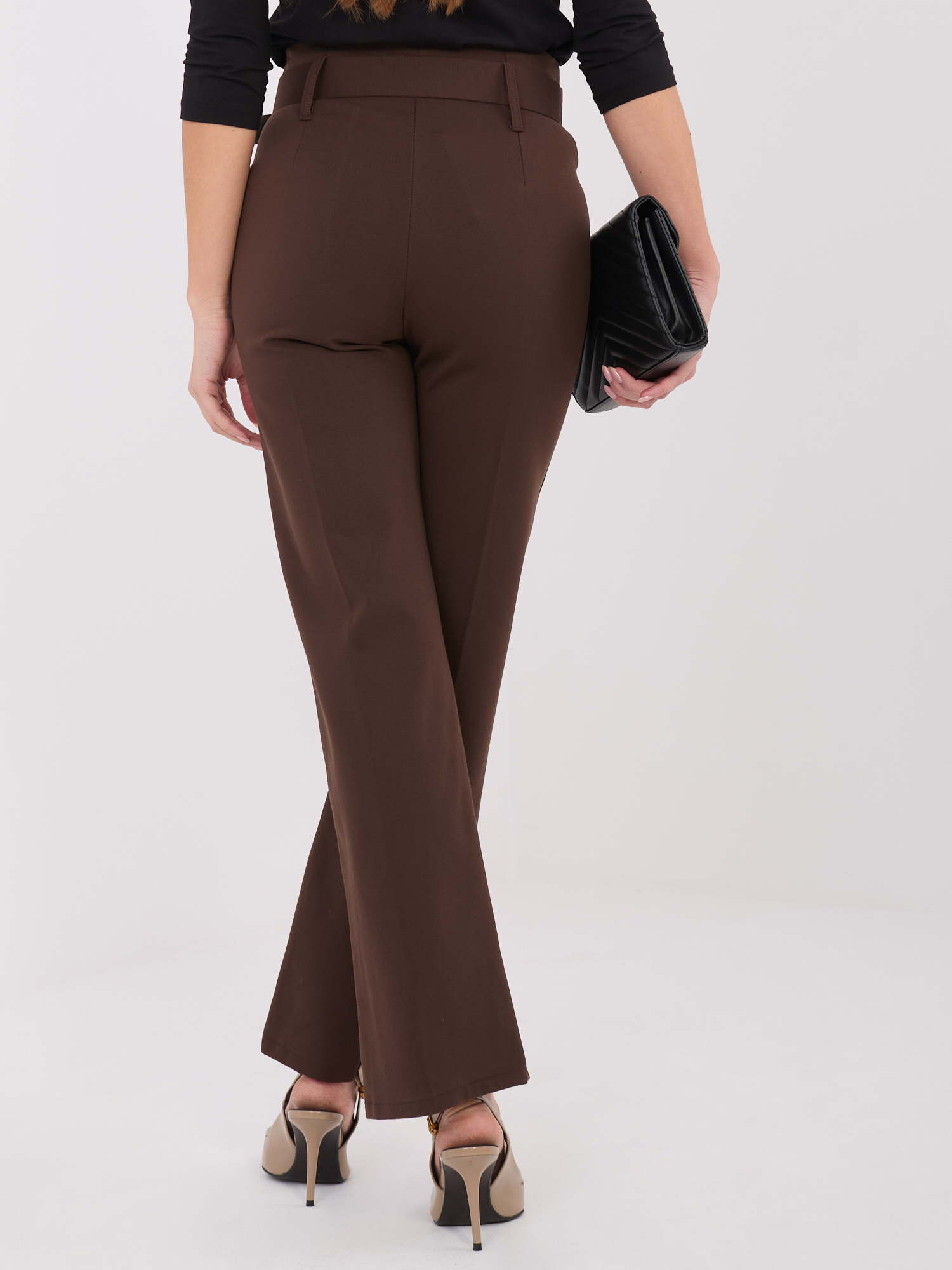 Елегантни кафяви панталони ITALY MODA - Image 3
