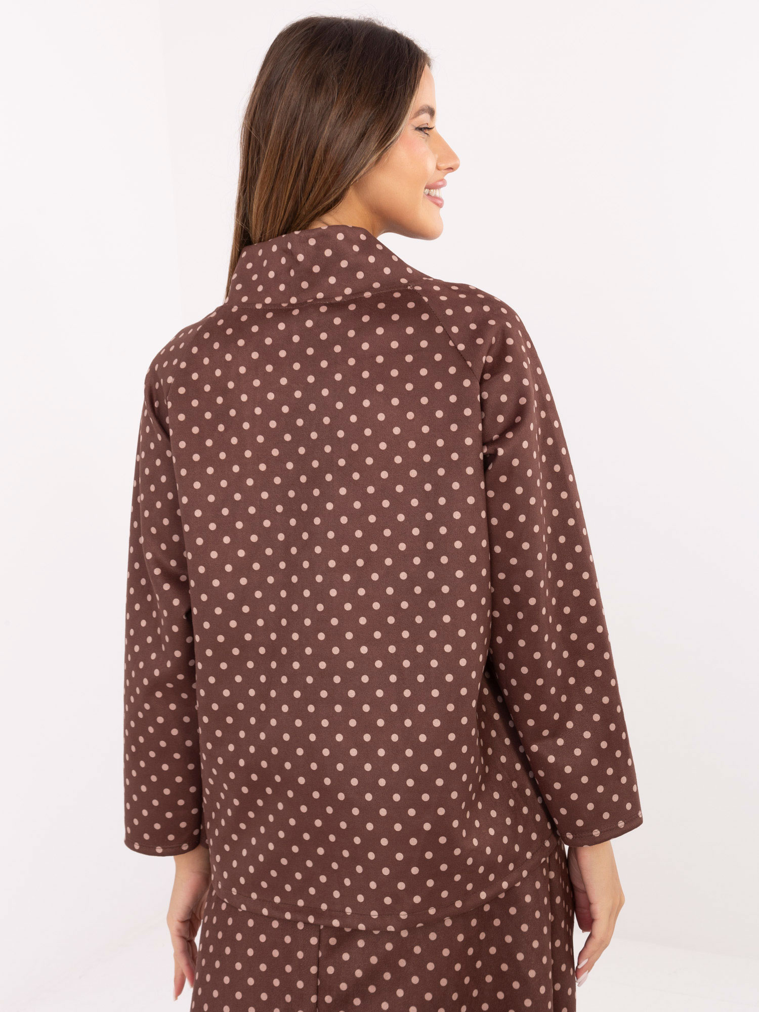 Блуза ITALY MODA Кафява - Елегантна и Удобна - Image 2