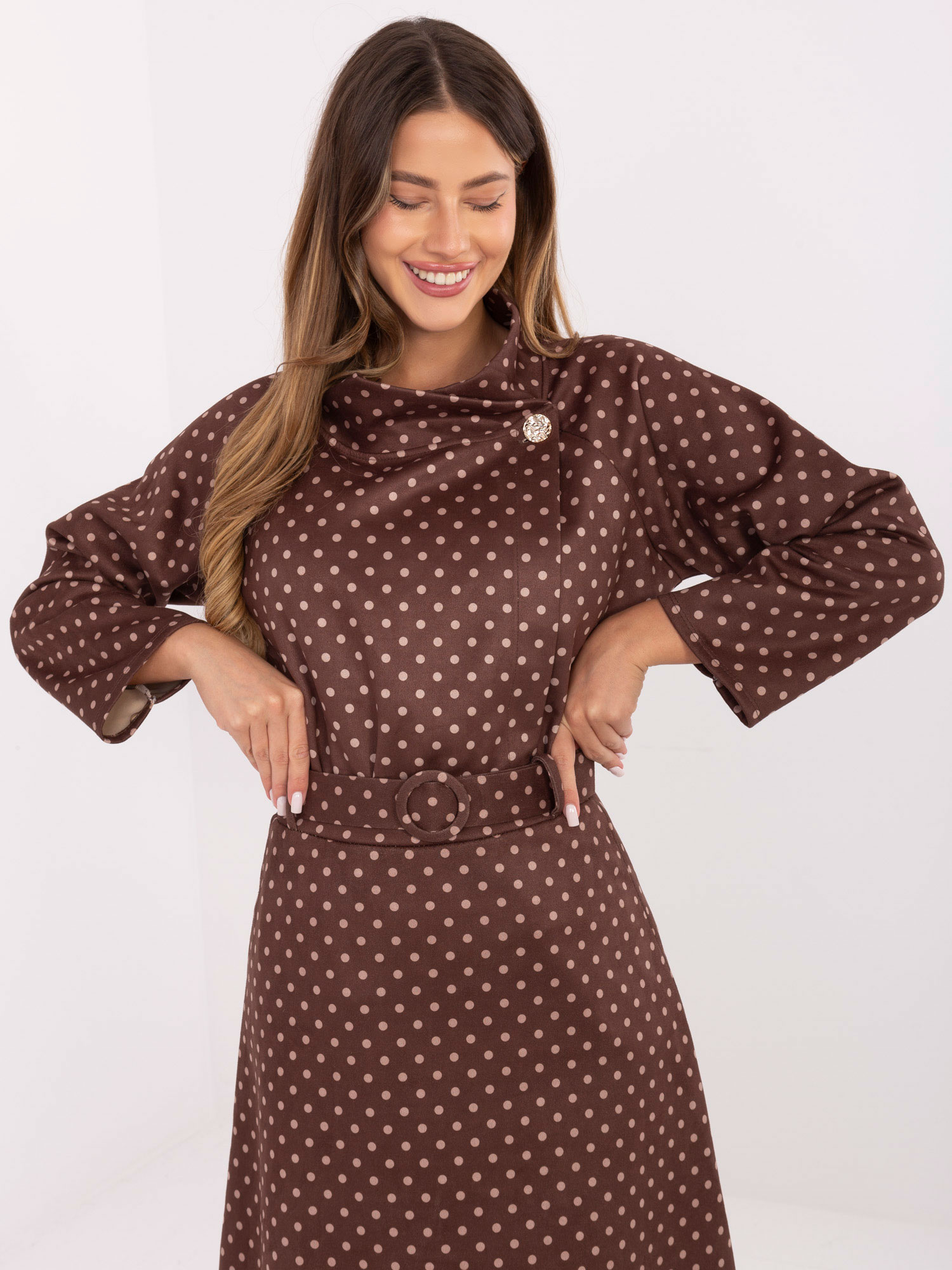 Блуза ITALY MODA Кафява - Елегантна и Удобна - Image 5