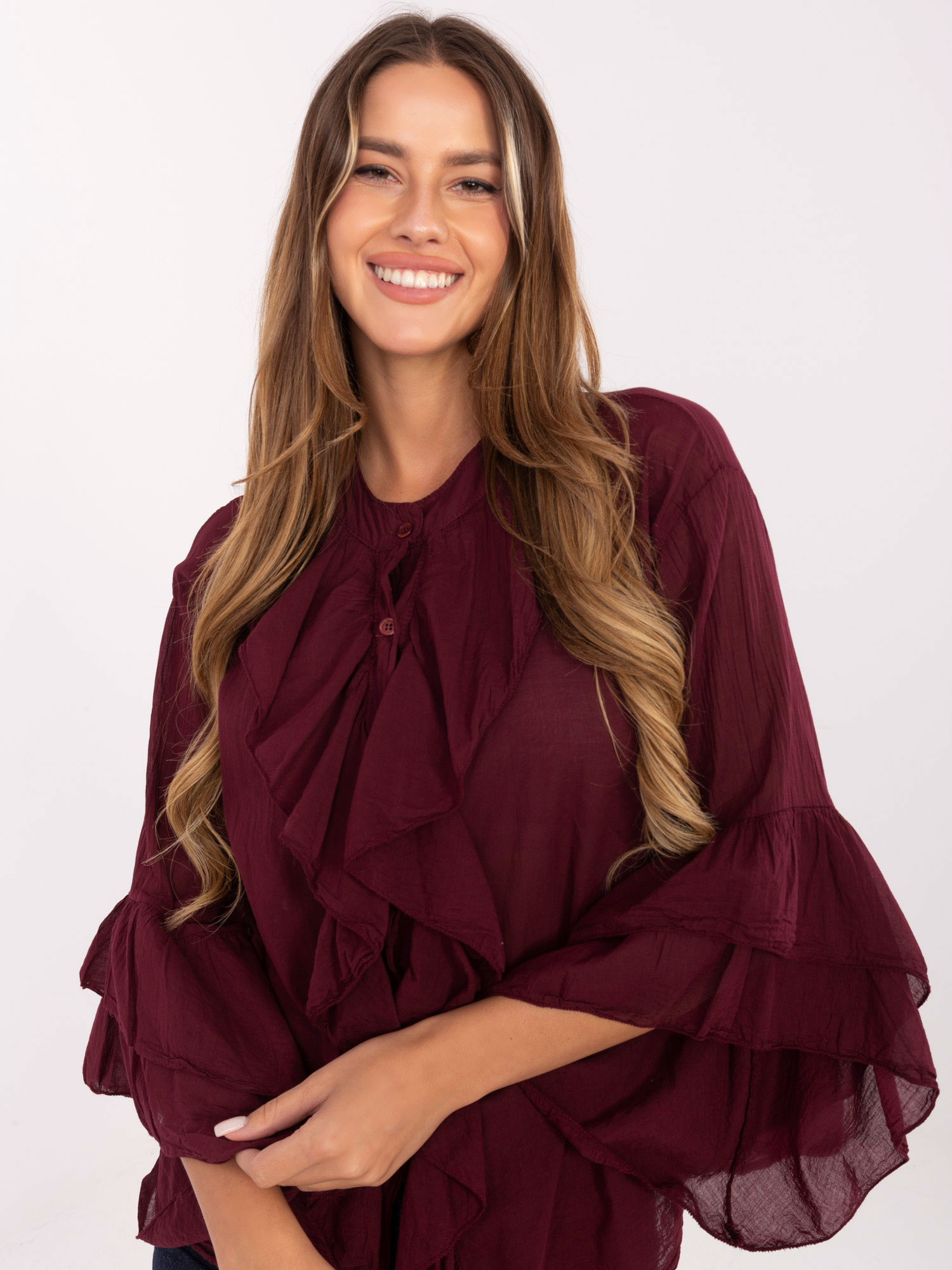 Бордо Риза ITALY MODA - Елегантна и Удобна - Image 2