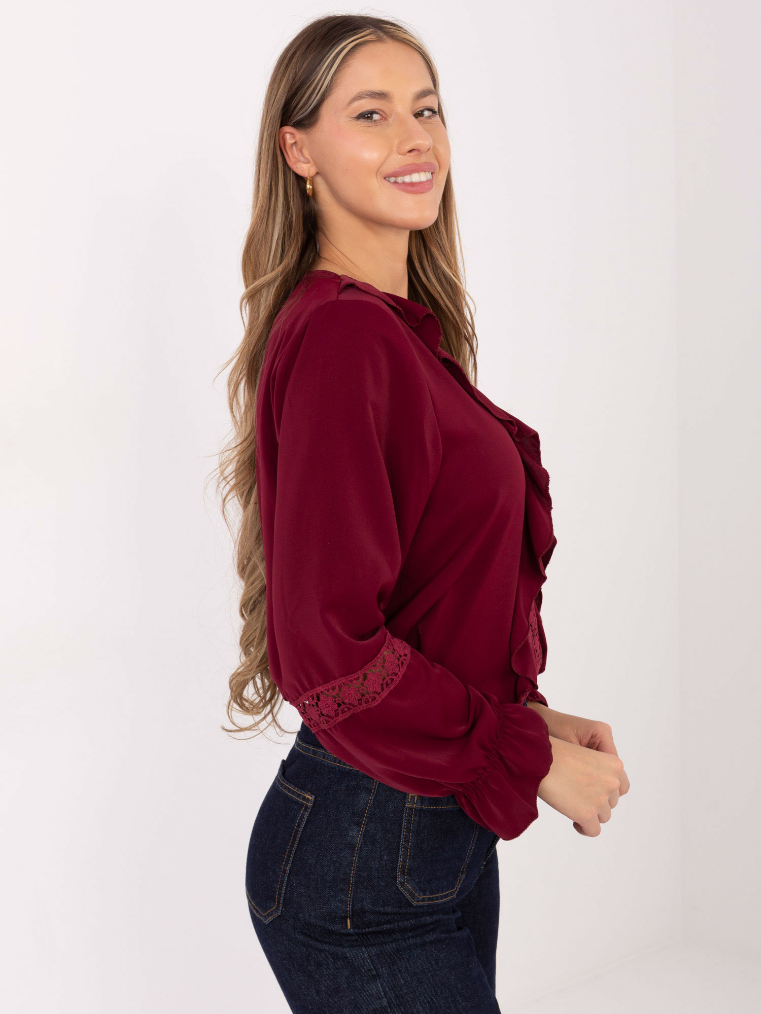 Бордо Блуза MODA ITALY - Елегантност и Комфорт - Image 3