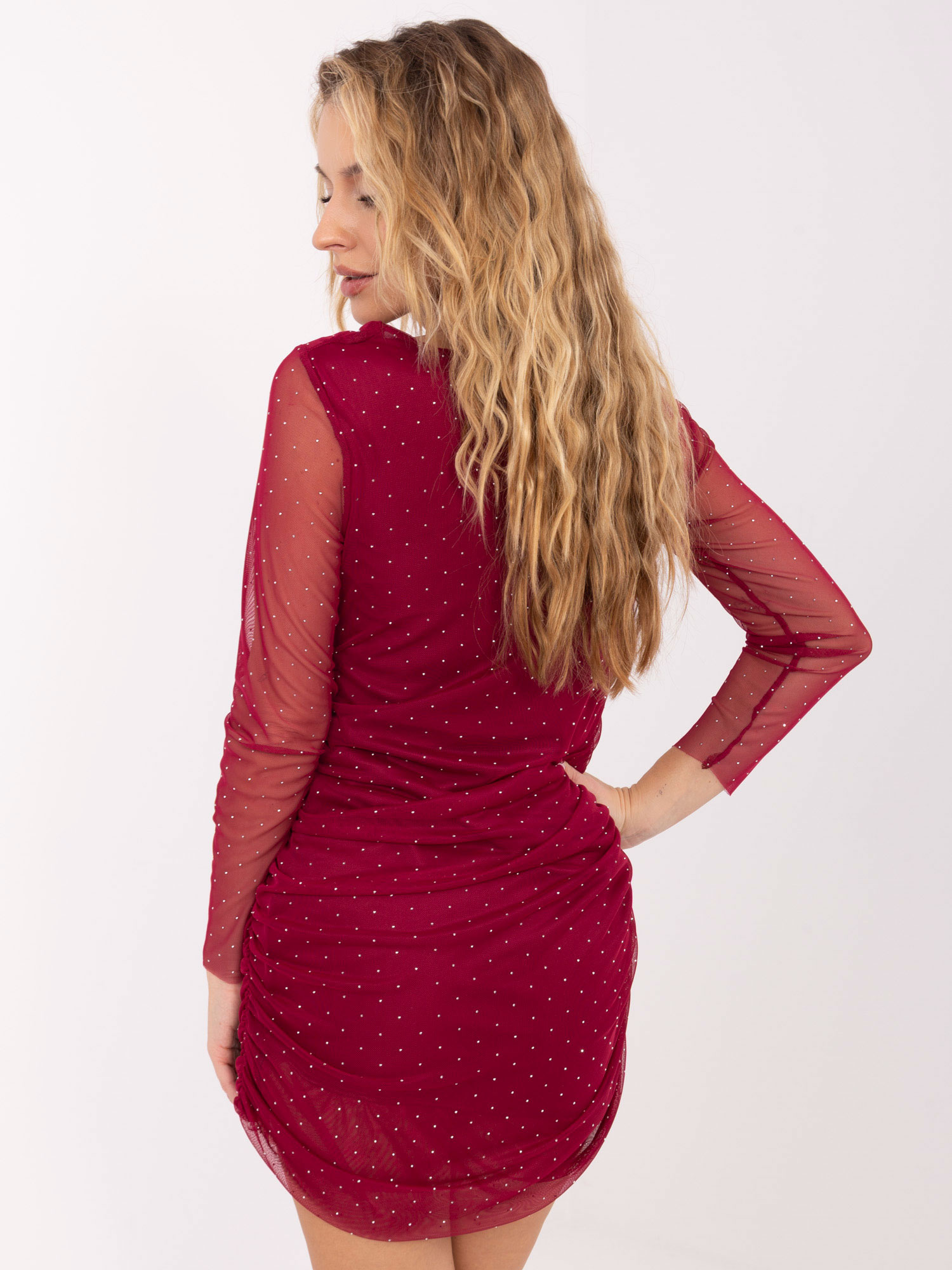 Бордо Рокля ITALY MODA - Елегантност и Комфорт - Image 5