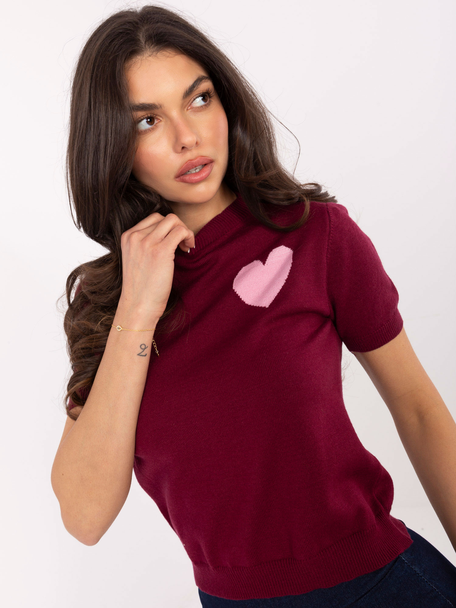 Бордо Пуловер SHOP SMILE - Елегантност и Комфорт - Image 3