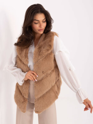 Елегантна жилетка Camel Wool Fashion Italia