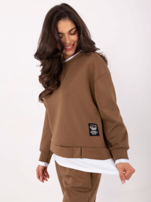 Елегантен Дамски Комплект RUE PARIS Camel