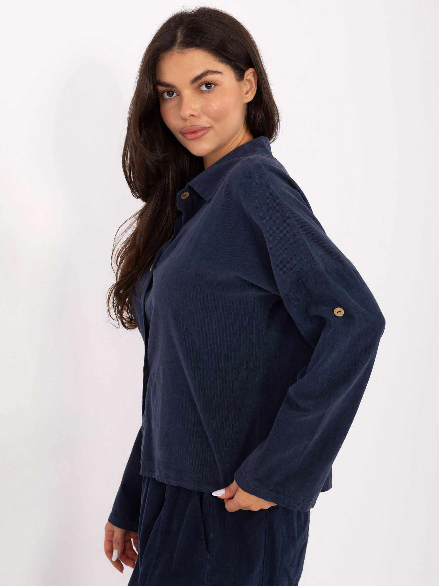 Тъмносиня риза ITALY MODA - Елегантна и стилна - Image 2