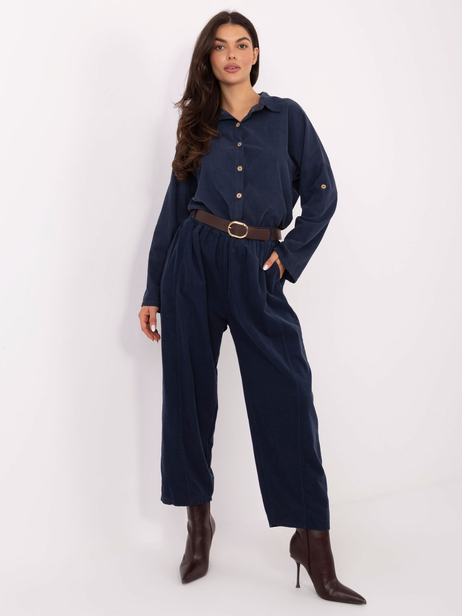 Тъмносиня риза ITALY MODA - Елегантна и стилна - Image 6