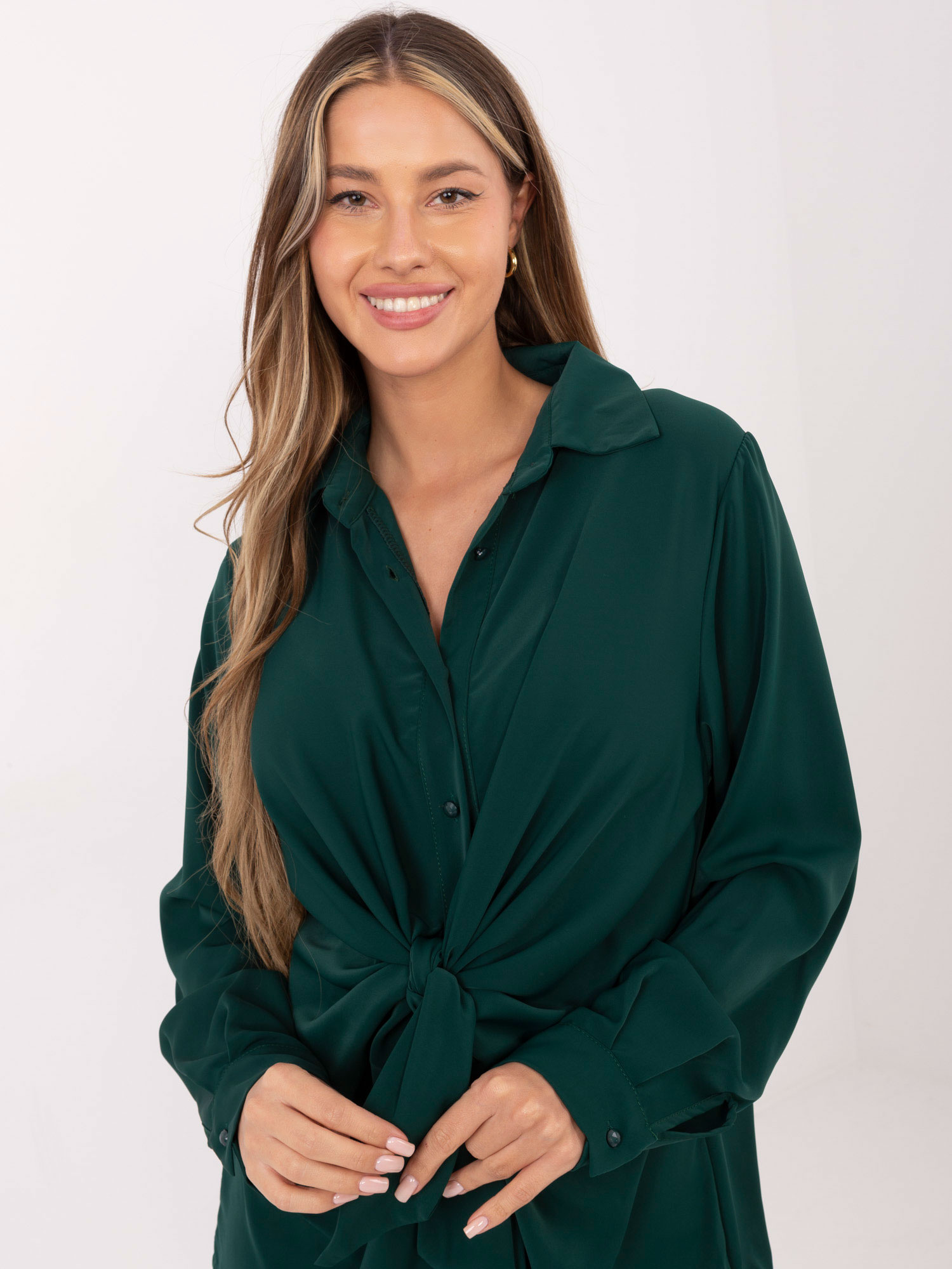 Тъмнозелена риза SHOP SMILE - Елегантна и стилна - Image 4
