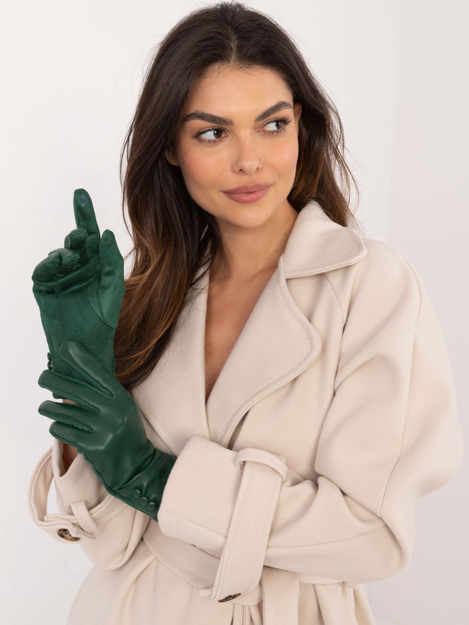 Зелени Ръкавици Wool Fashion Italia - Елегантност - Image 2