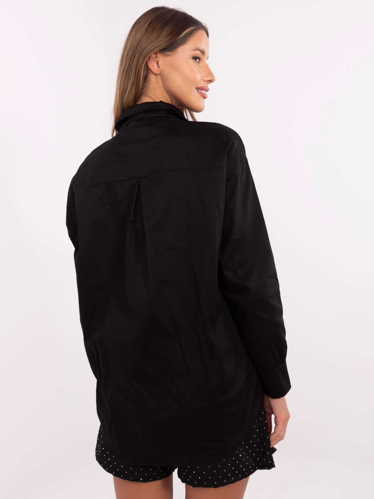 Черна Риза ITALY MODA - Елегантна и Удобна - Image 4