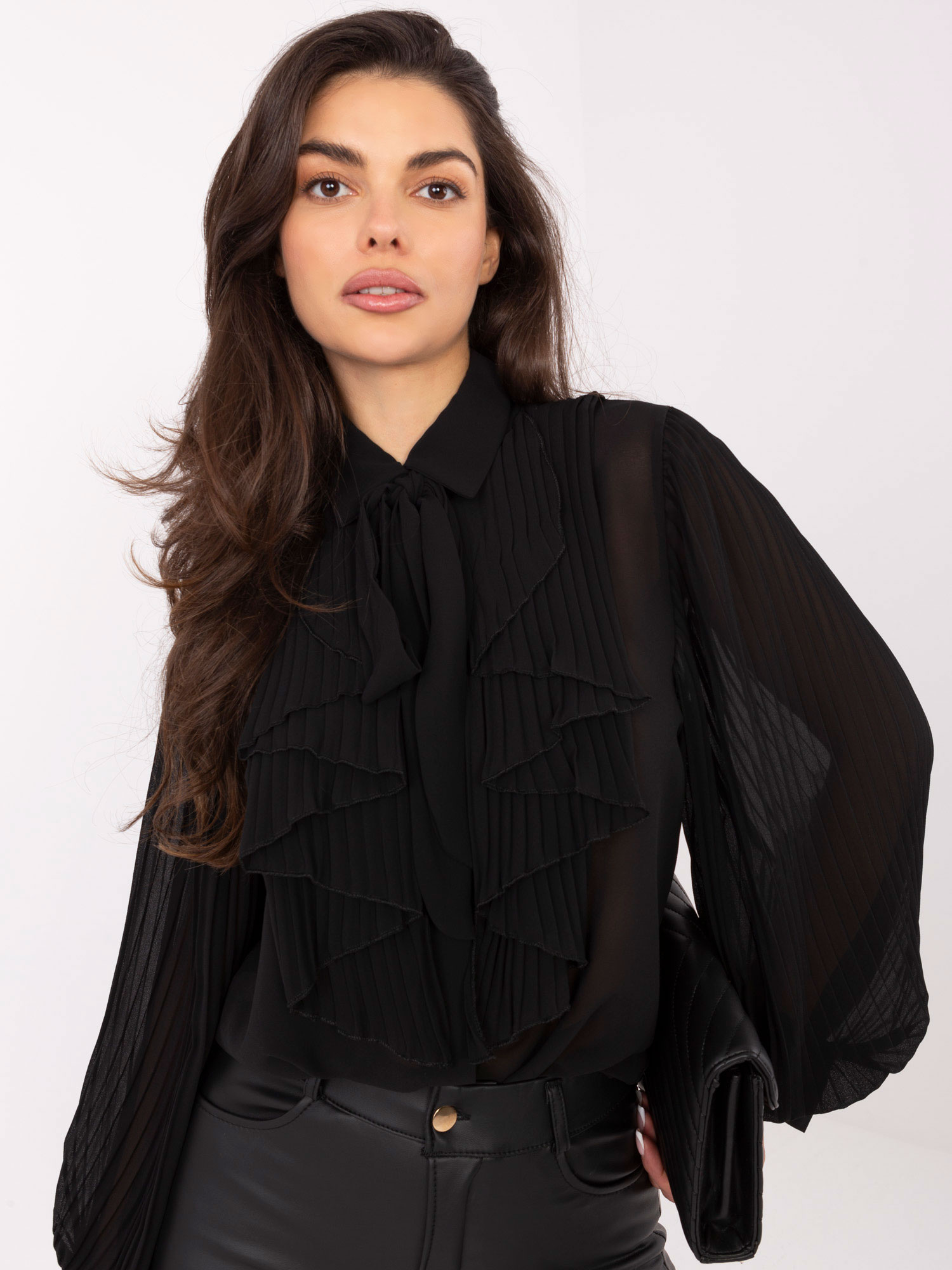 Черна Риза ITALY MODA - Елегантност и Комфорт - Image 3