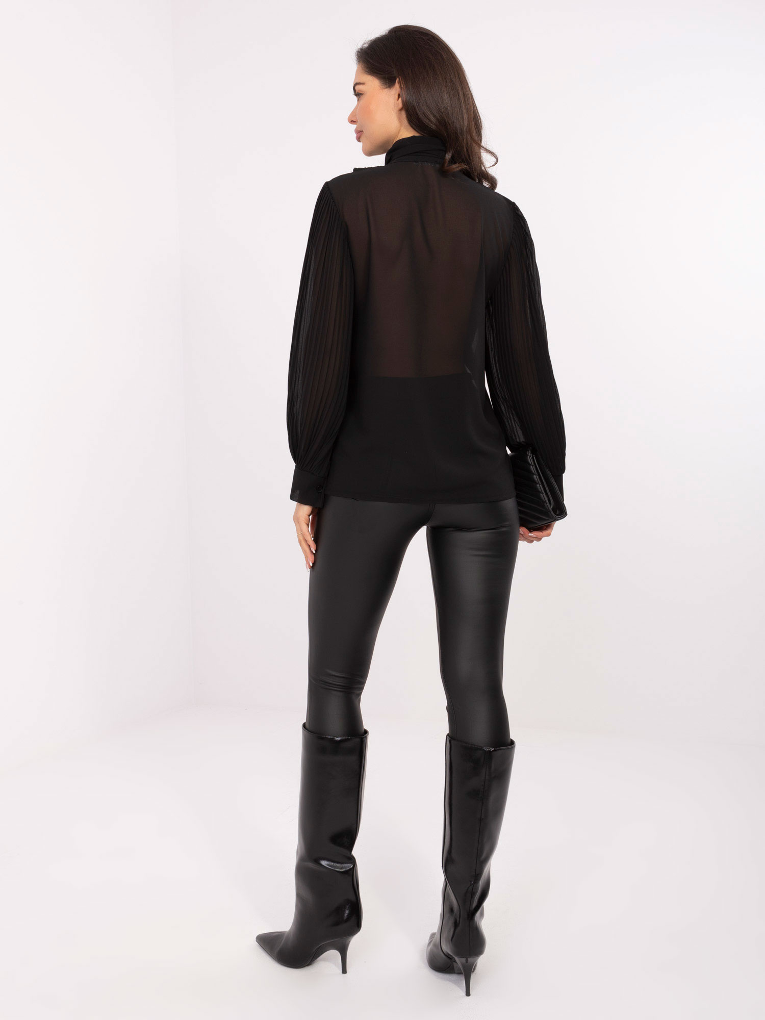 Черна Риза ITALY MODA - Елегантност и Комфорт - Image 4