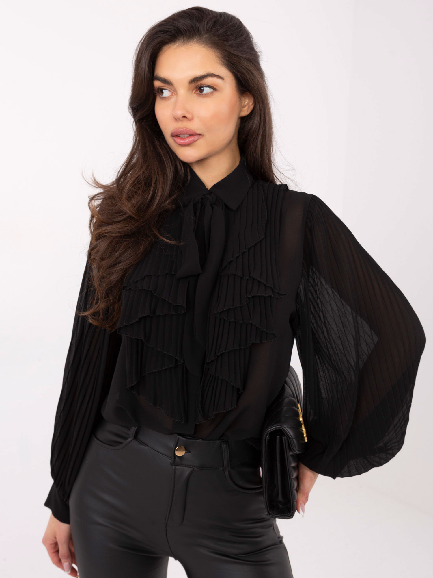 Черна Риза ITALY MODA - Елегантност и Комфорт - Image 5