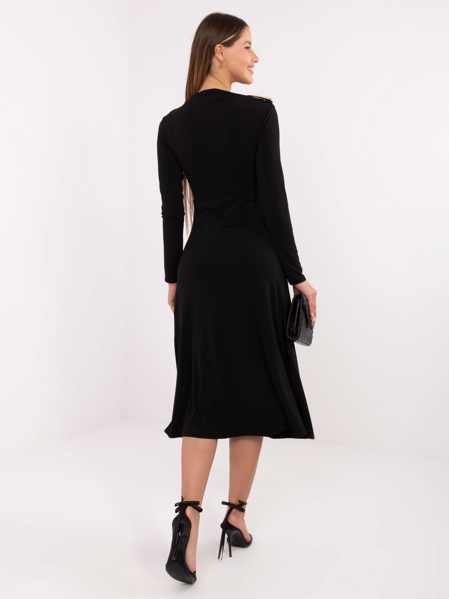 Черна рокля ITALY MODA - Елегантност и комфорт - Image 4