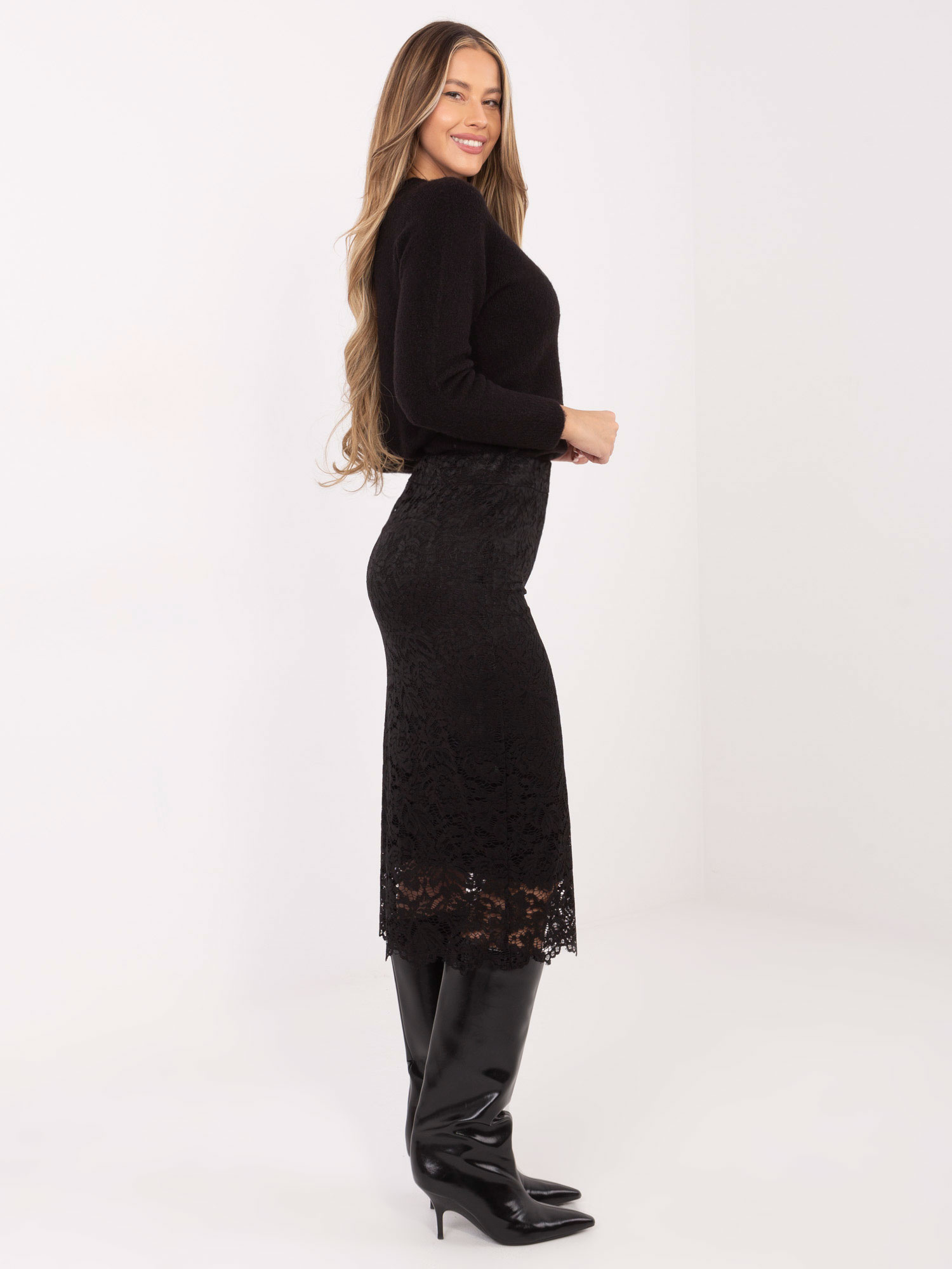 Черна Пола ITALY MODA - Елегантна и Стильна - Image 2