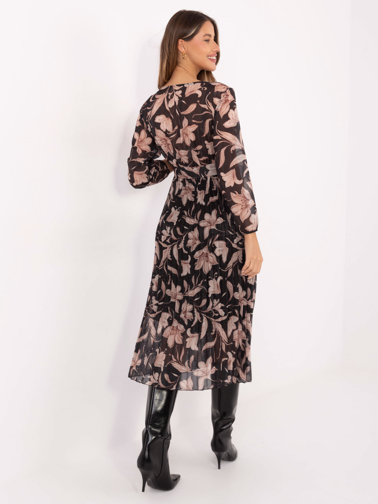 Елегантна Черна Рокля ITALY MODA - Модерен Шарм - Image 3