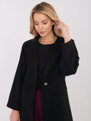 Елегантно Черно Палто MODA ITALY - Ново!