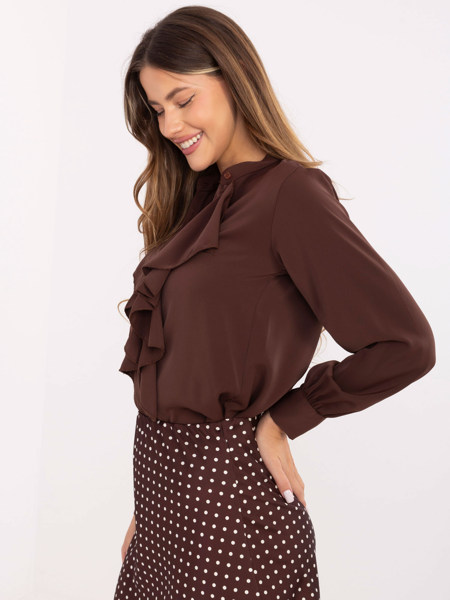 Кафява Риза ITALY MODA - Елегантна и Удобна - Image 4