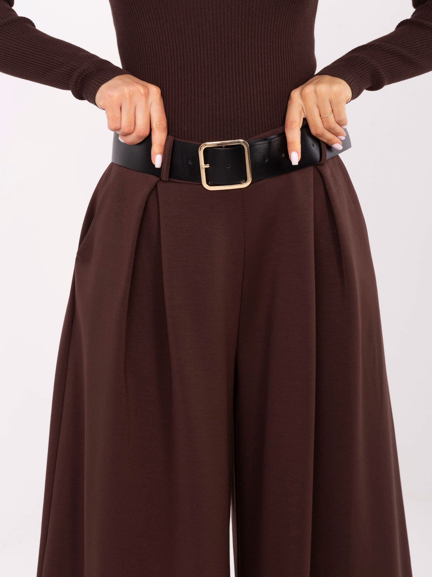 Кафяви италиански панталони MODA ITALY - стил и комфорт - Image 3
