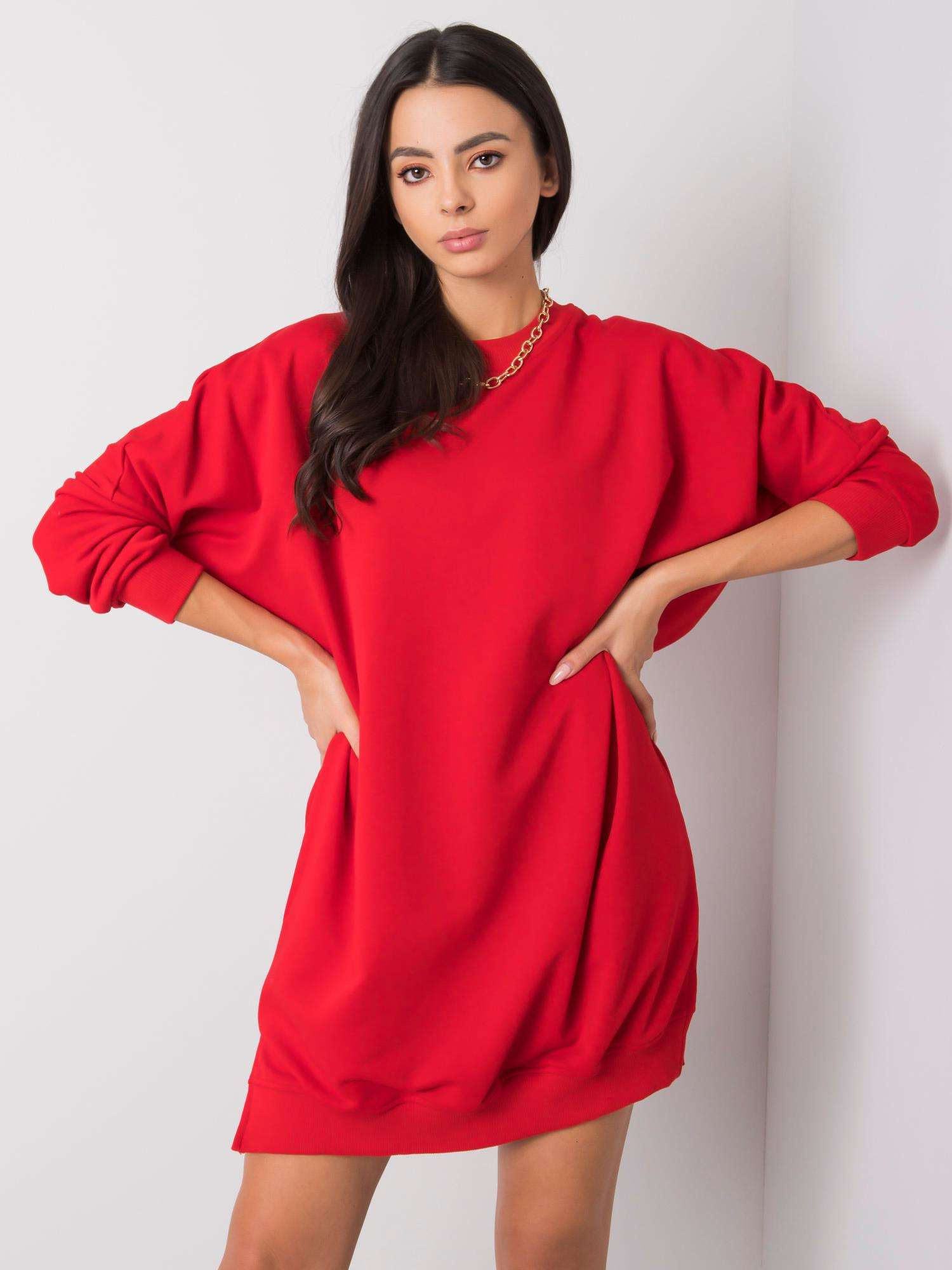 Червена Рокля RELEVANCE - Oversize Комфорт - Image 3