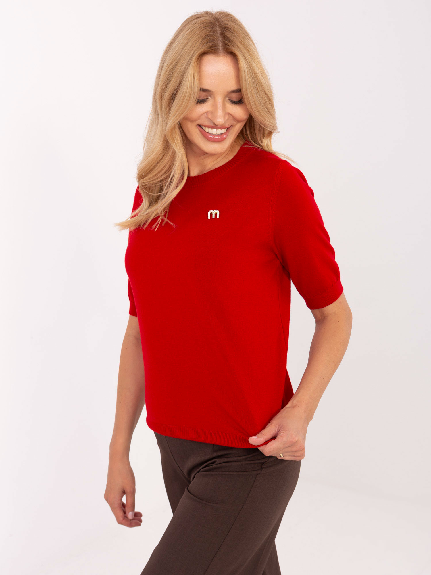 Червен Пуловер SHOP SMILE - Елегантност и Комфорт - Image 3