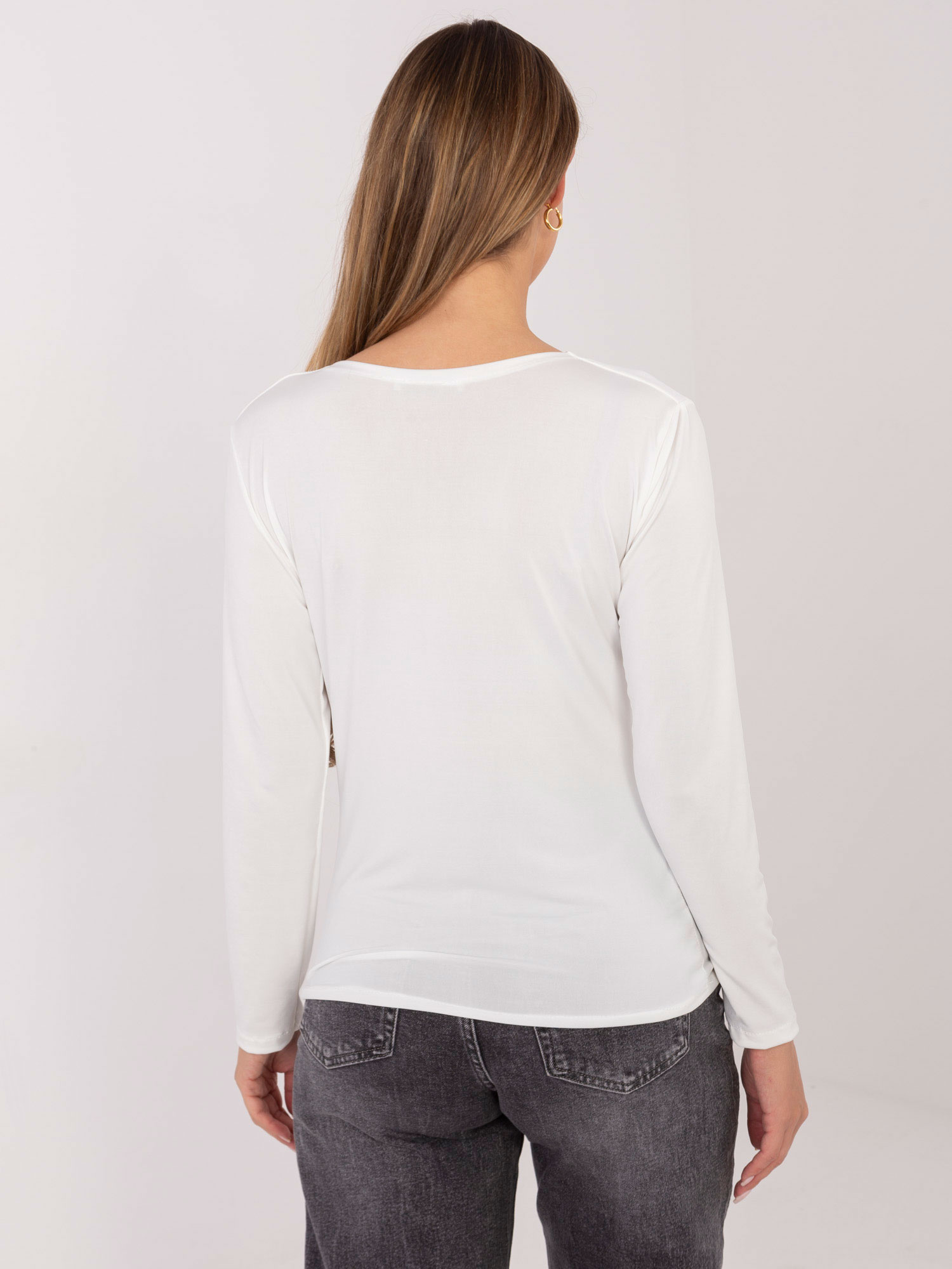 Елегантна Блуза ITALY MODA Екрю - Нова Колекция - Image 5