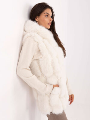 Елегантна Ecru Жилетка Wool Fashion Italia