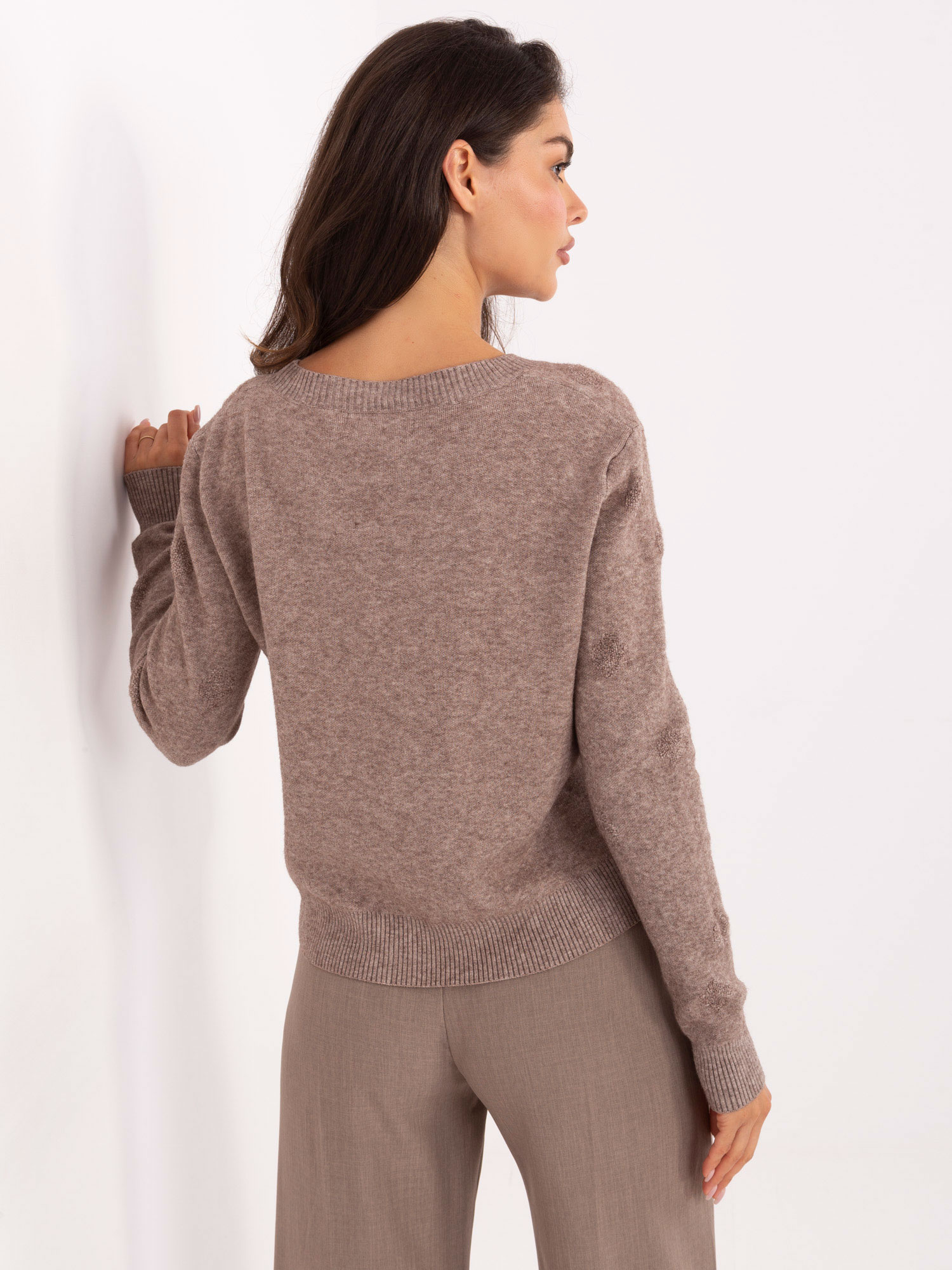 Бежов Пуловер ITALY MODA - Елегантност и Комфорт - Image 3