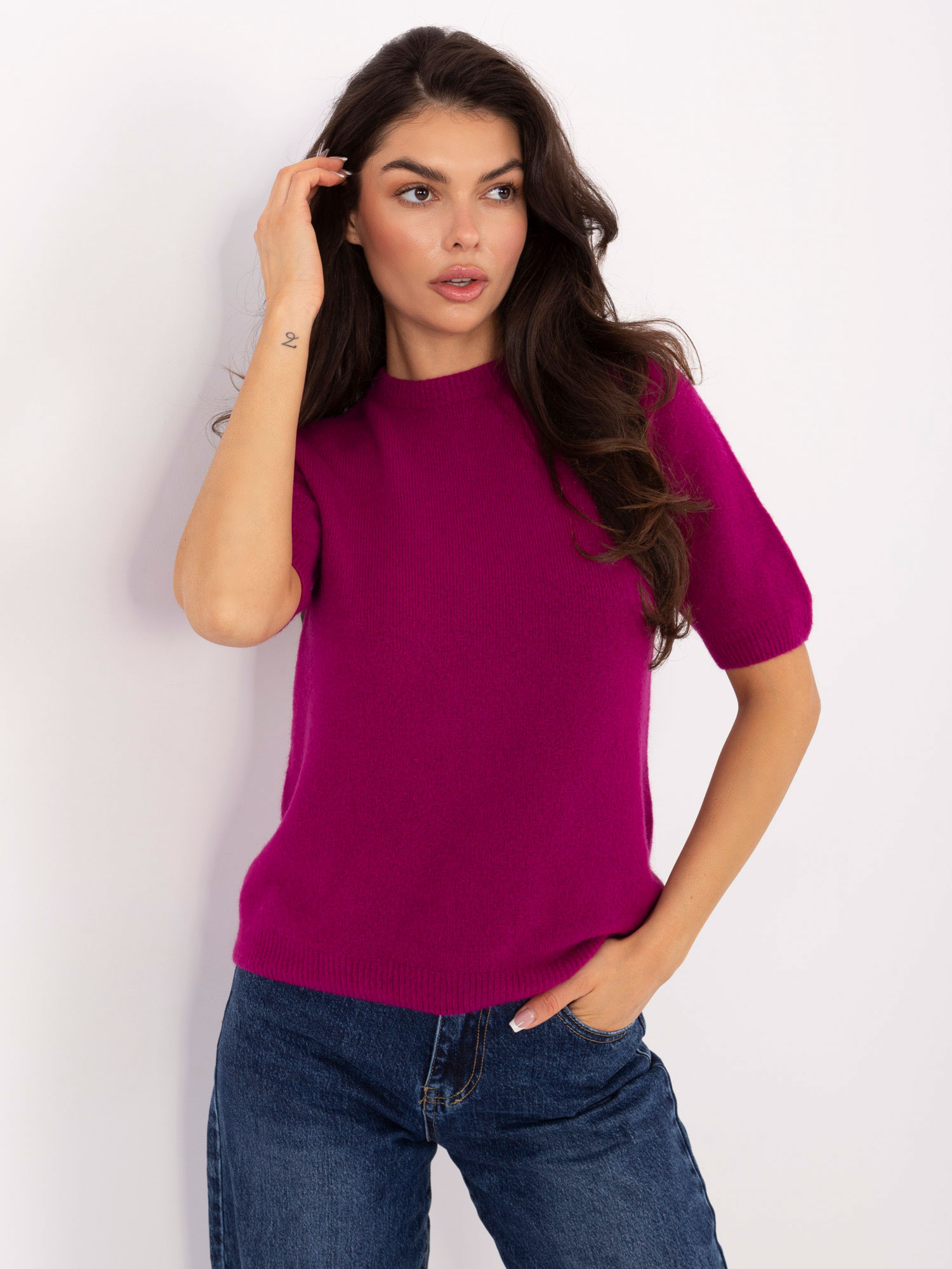 Фуксия Пуловер ITALY MODA - Уникален Комфорт - Image 4