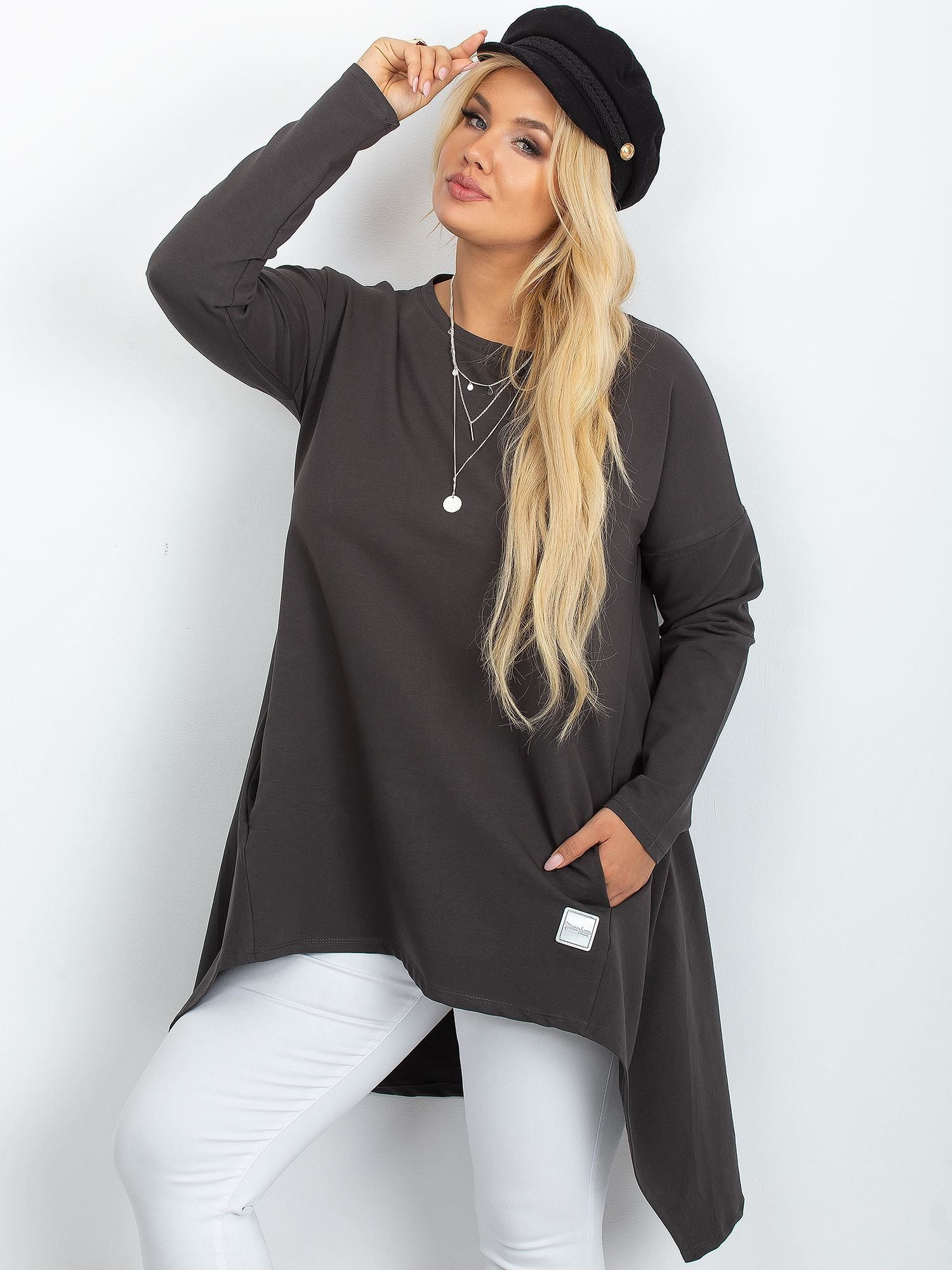Графитена Туника RELEVANCE Plus Size - Комфорт и Стил - Image 4