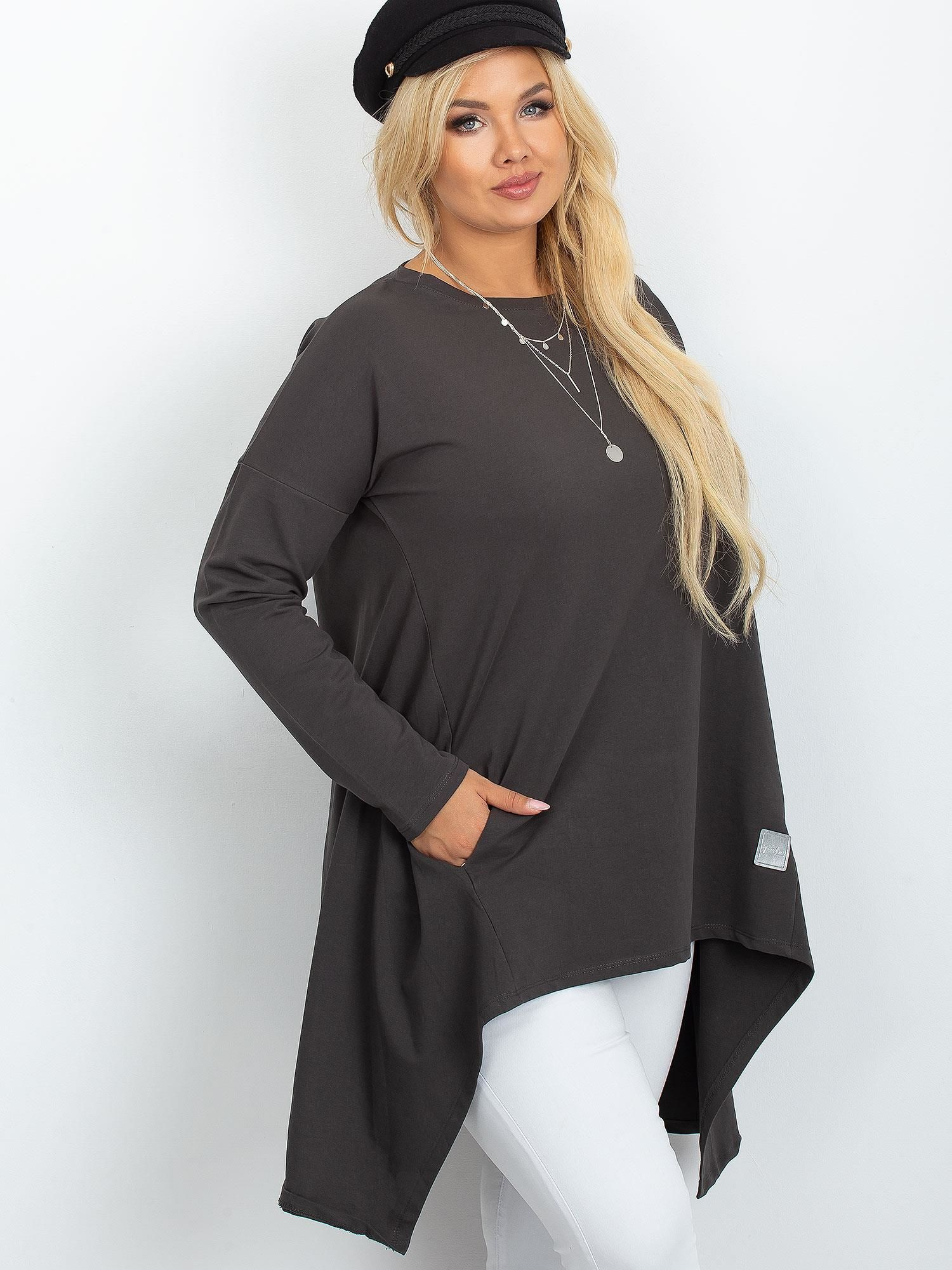 Графитена Туника RELEVANCE Plus Size - Комфорт и Стил - Image 2