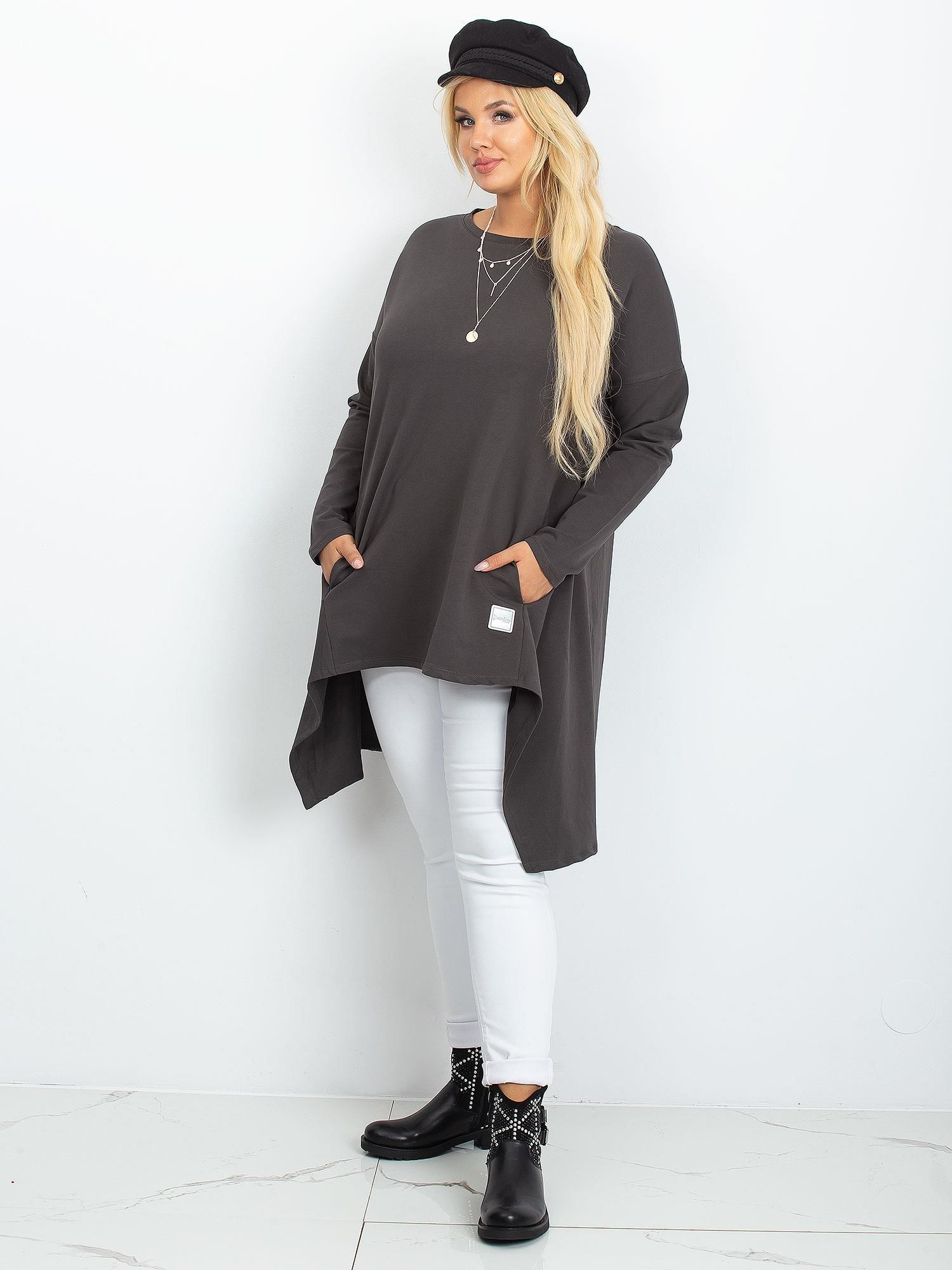 Графитена Туника RELEVANCE Plus Size - Комфорт и Стил - Image 3