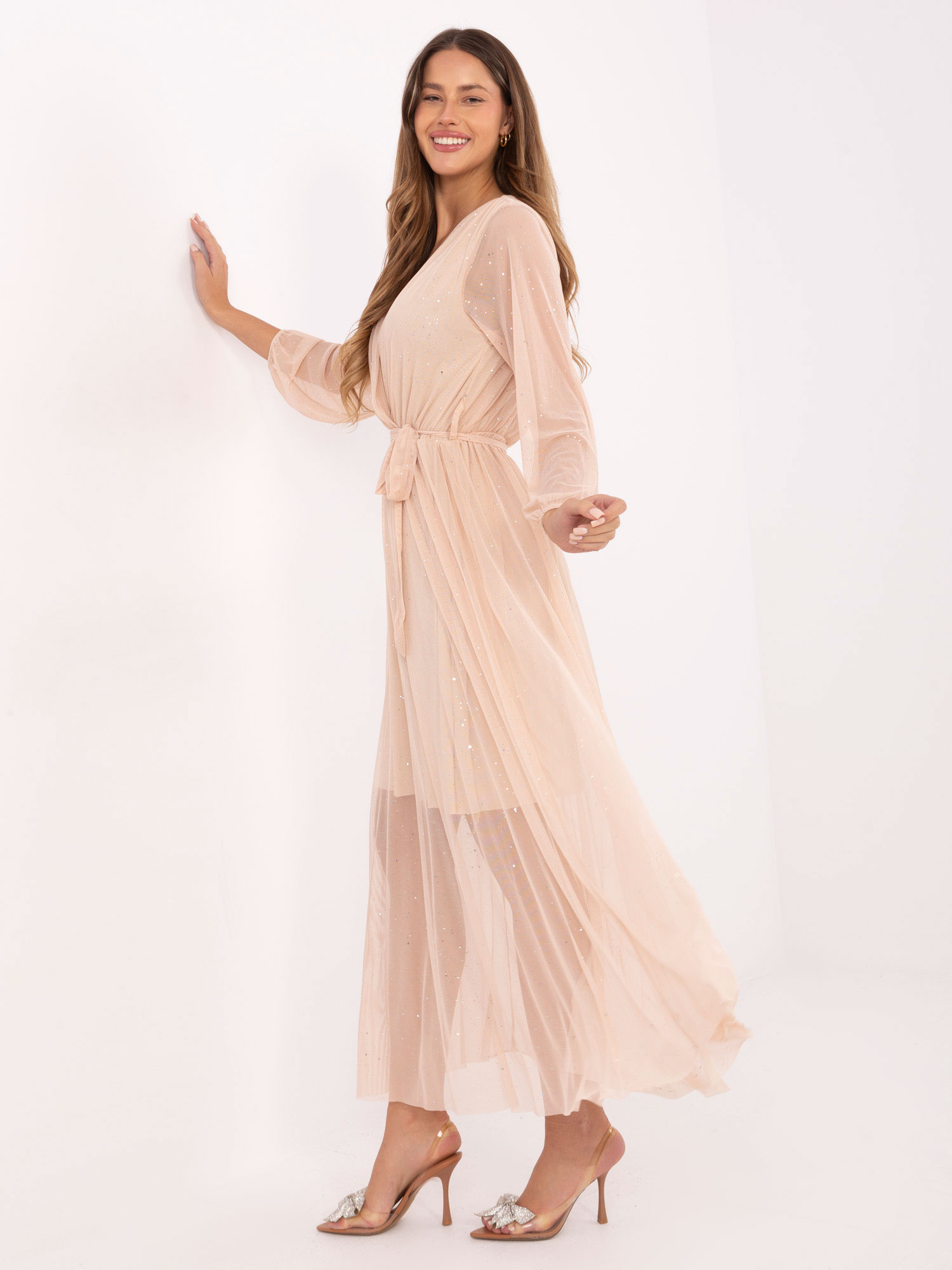 Бежова рокля ITALY MODA - Елегантност и Комфорт - Image 4